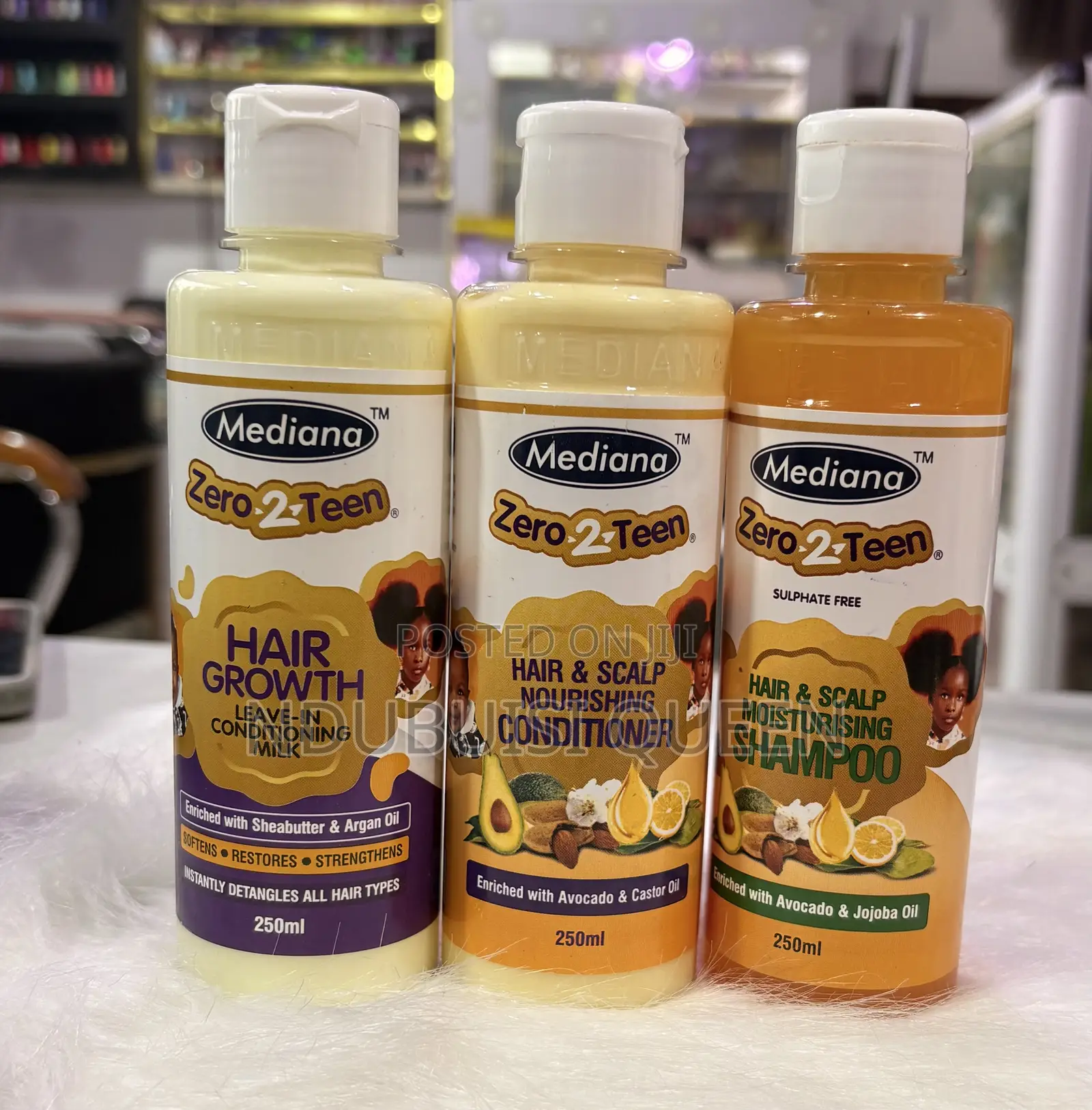 Mediana Kids Shampoo, Conditioner, And Leave In Conditioner