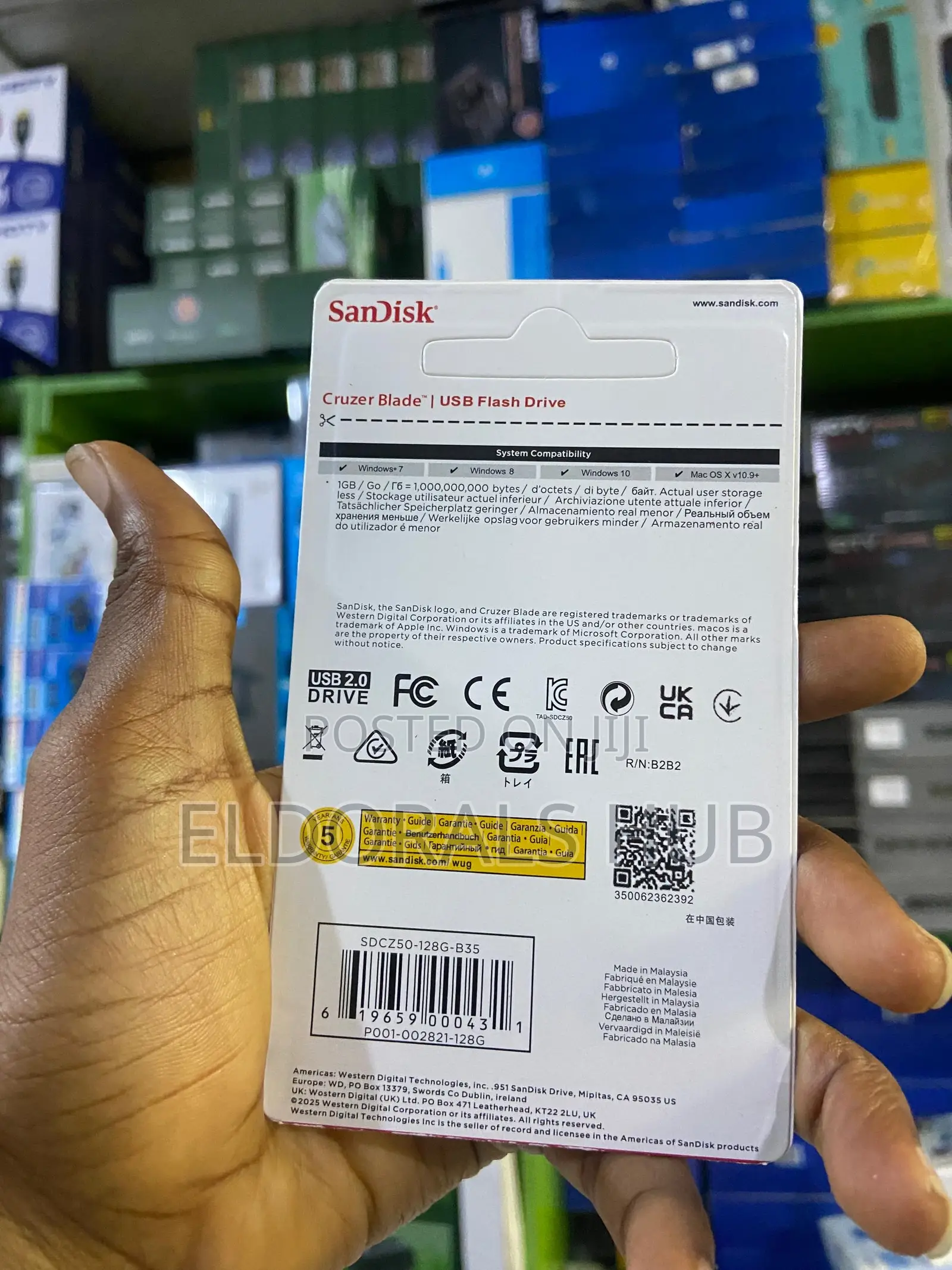 Sandisk Cruzer Blade 128gb Usb 2.0 Flash Drive Compact Storage