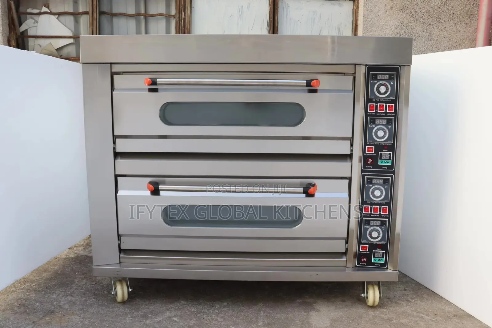 Quality 2 Deck 4 Tray Electric Bread Pizza Oven Commercial Deck Oven