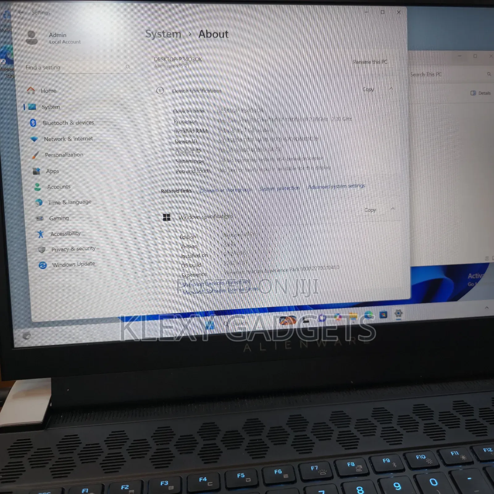 Laptop Alienware X15 R1 16GB Intel Core i7 SSD 1T