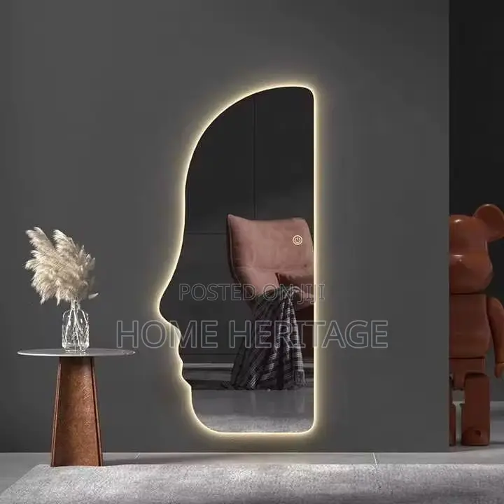 Luxury Long Human Face 3-Light Led Mirror