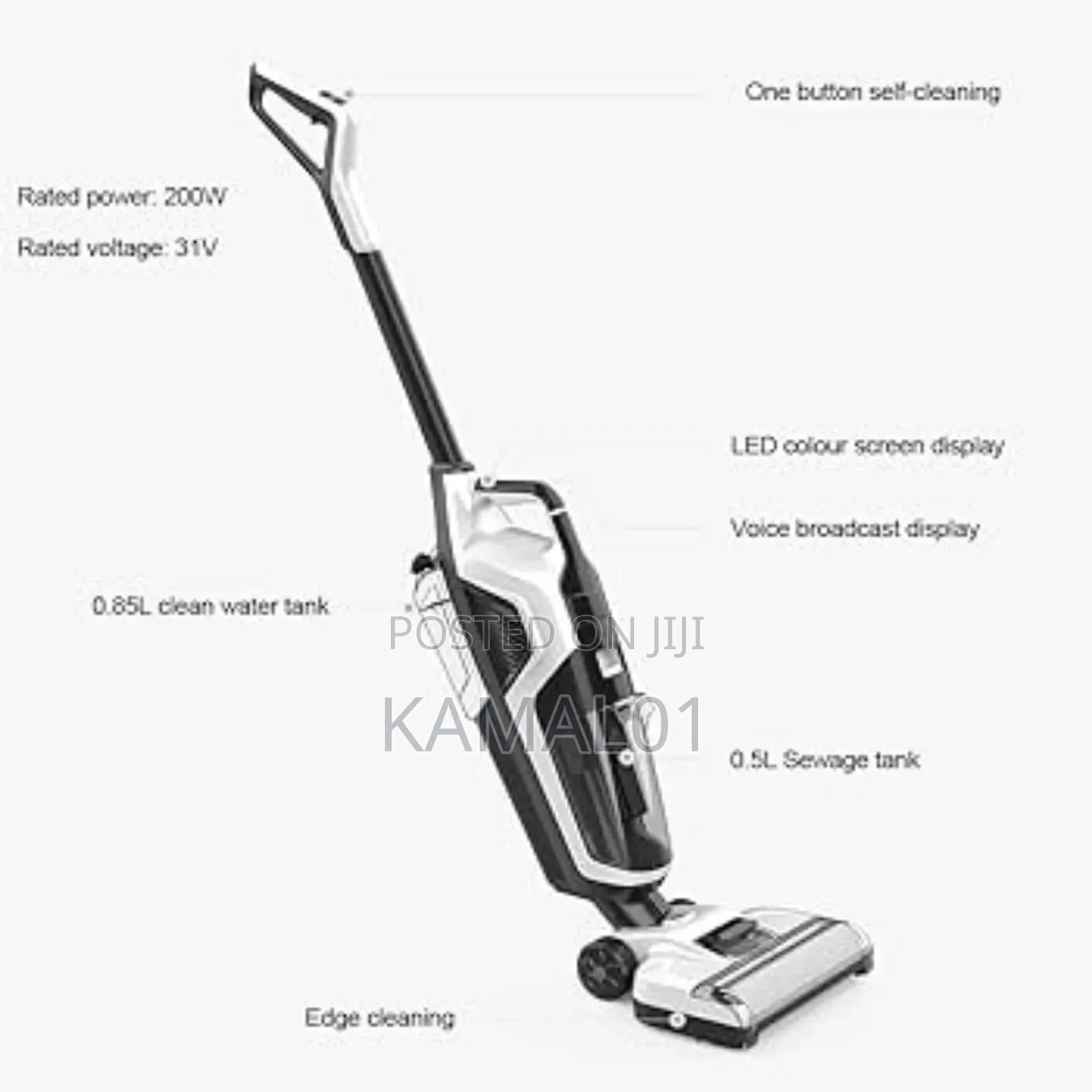 Wireless Charging Intelligent Scrubber, Household Suction and Mopping