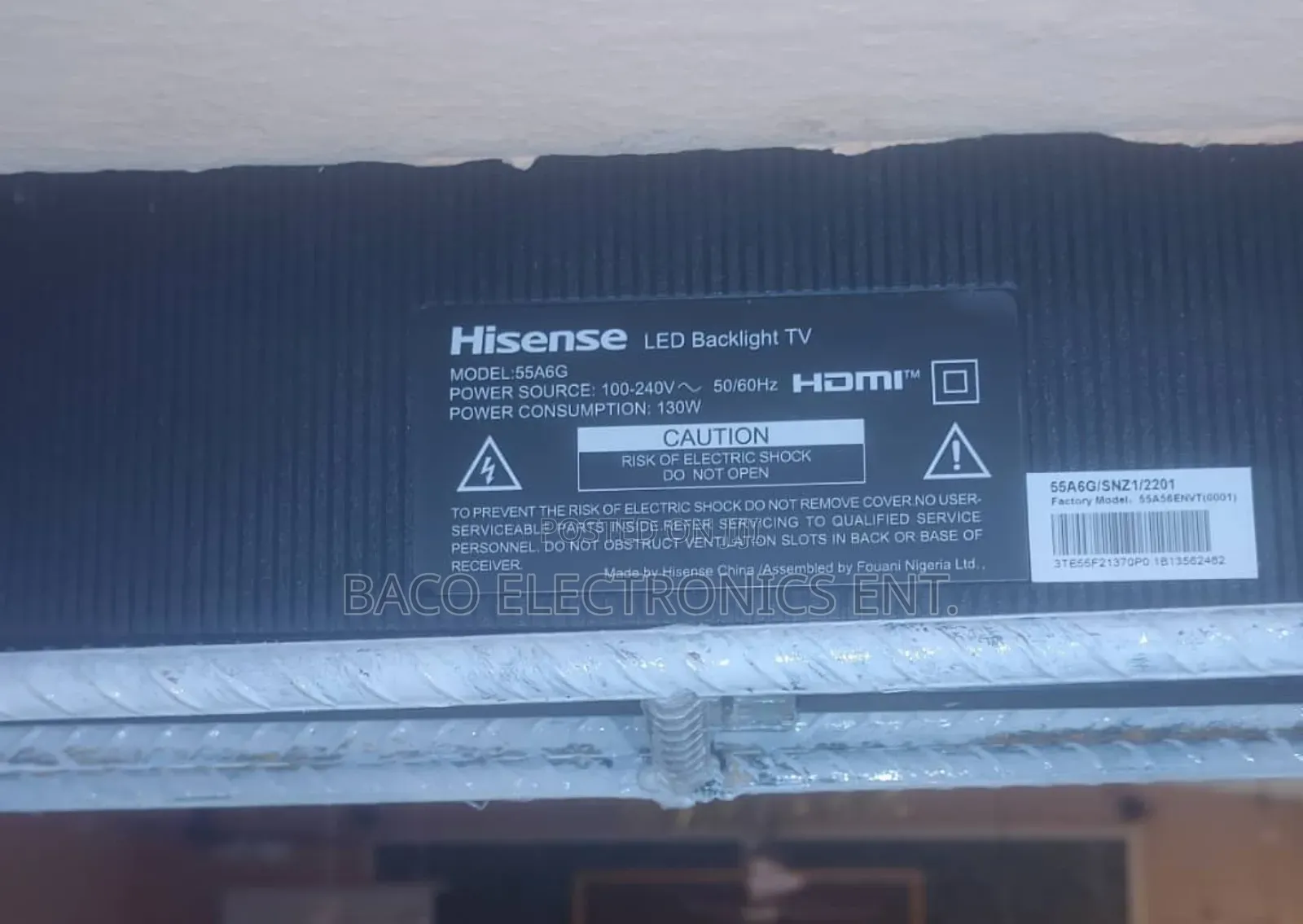 " 55 Inches Hisense Tv Full Smart Screen Fault