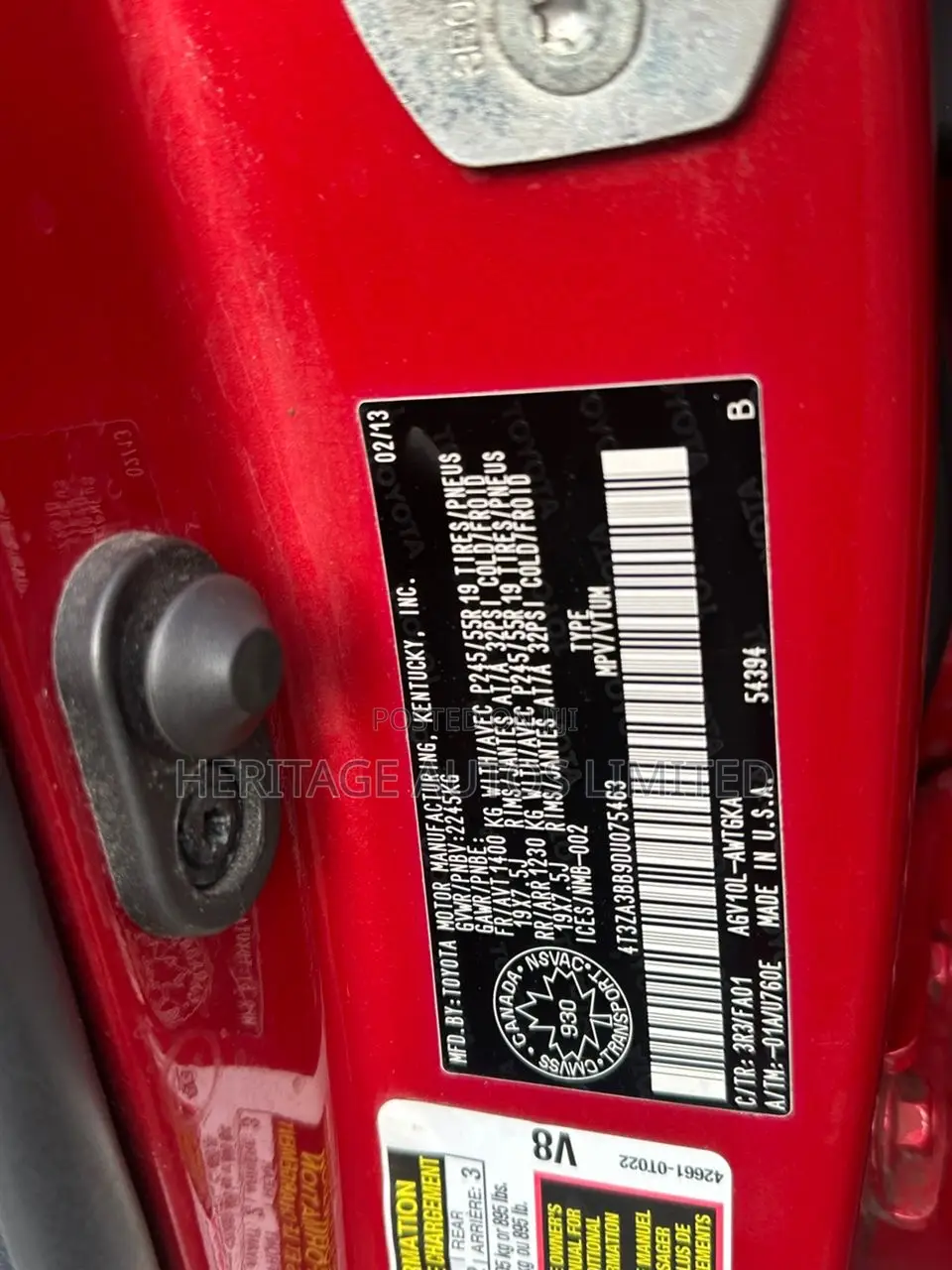 Toyota Venza 2013 Red