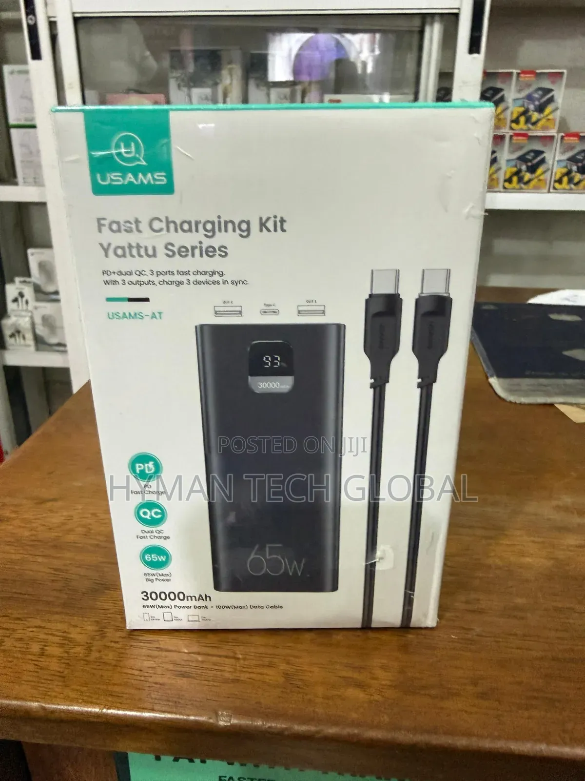 65w Portable Laptop And Phone Power Bank 30,000mah