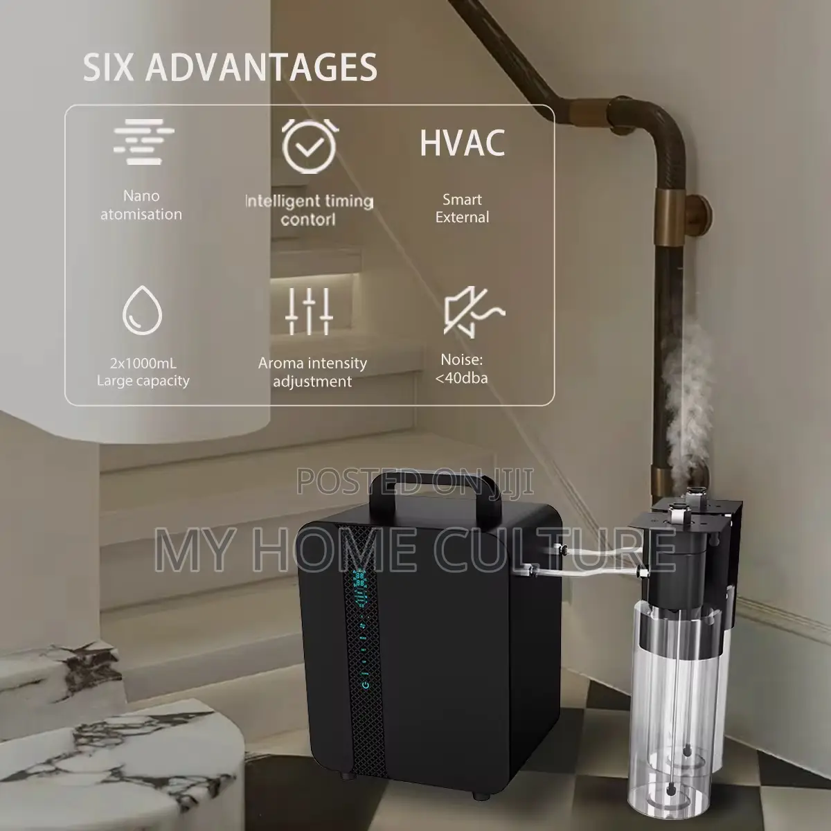 Scent Diffuser 10,000sqft Coverage , 2 Liters Fragrance Capacity Hvac