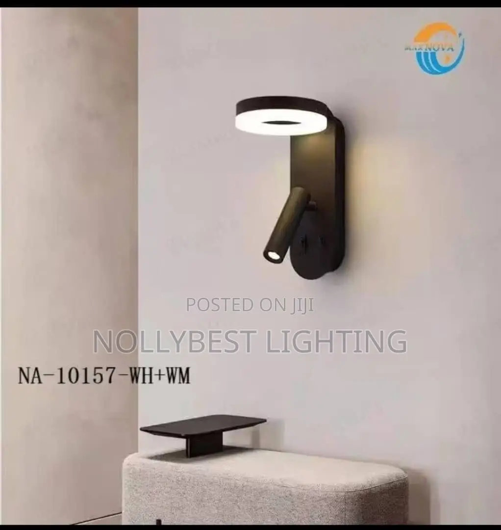 Bedroom Bedside Room Wall Lamp With Switch Rotatable Sport Light Model