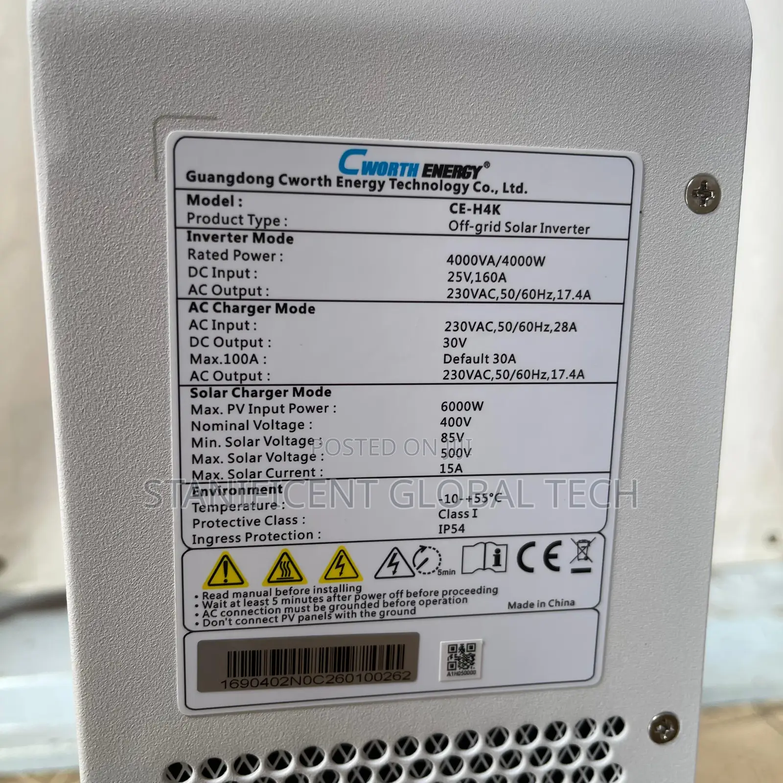 Cworth Energy 4kva/4000w/24v Hybrid Inverter (Built-in Mppt: 6000w)