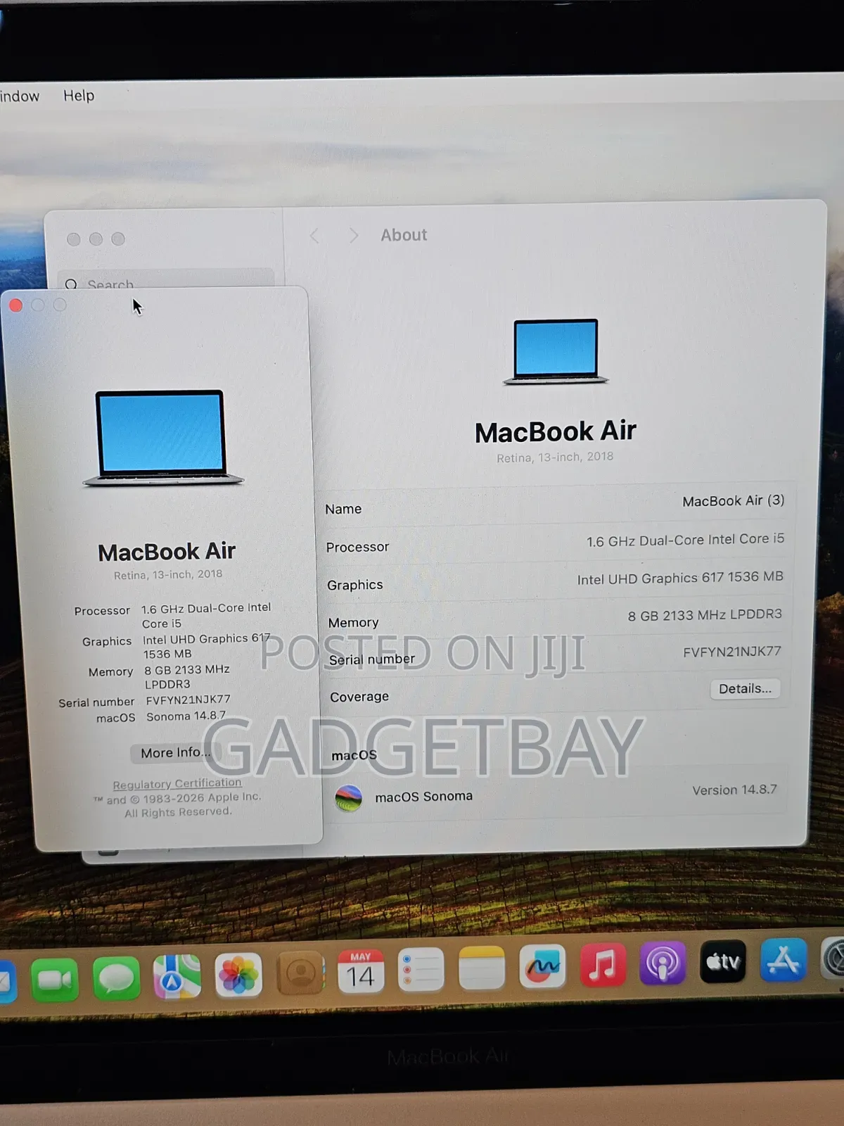 Laptop Apple MacBook Air 2018 8GB Intel Core i5 SSD 128GB