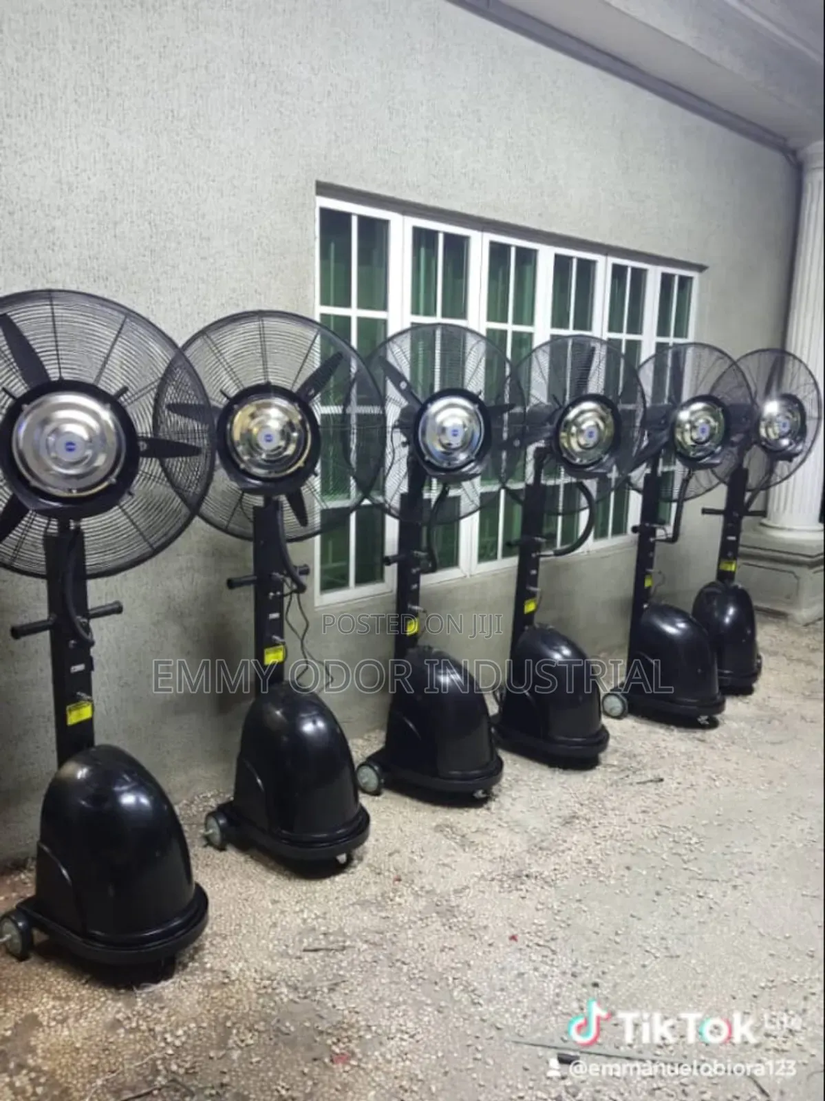 Industrial Fan Spraying Water