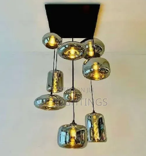 Nordic Lava Texture Minimalists Indoor Light 9 Drops by 2500mm