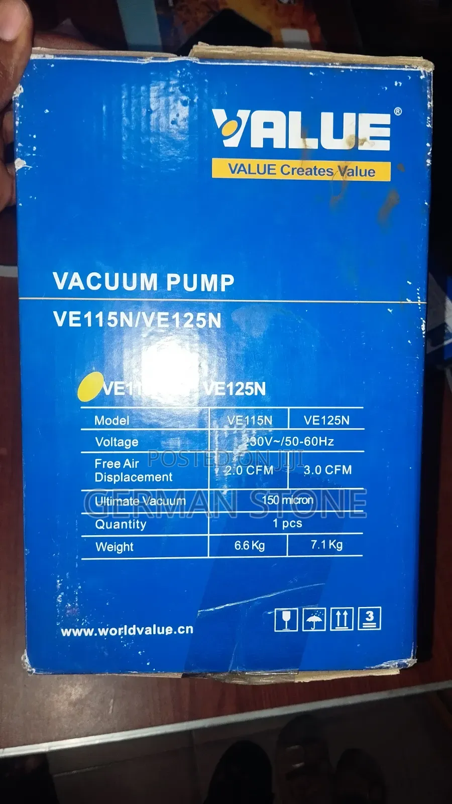 Value Ve115n/Ve125n Vacuum Pump