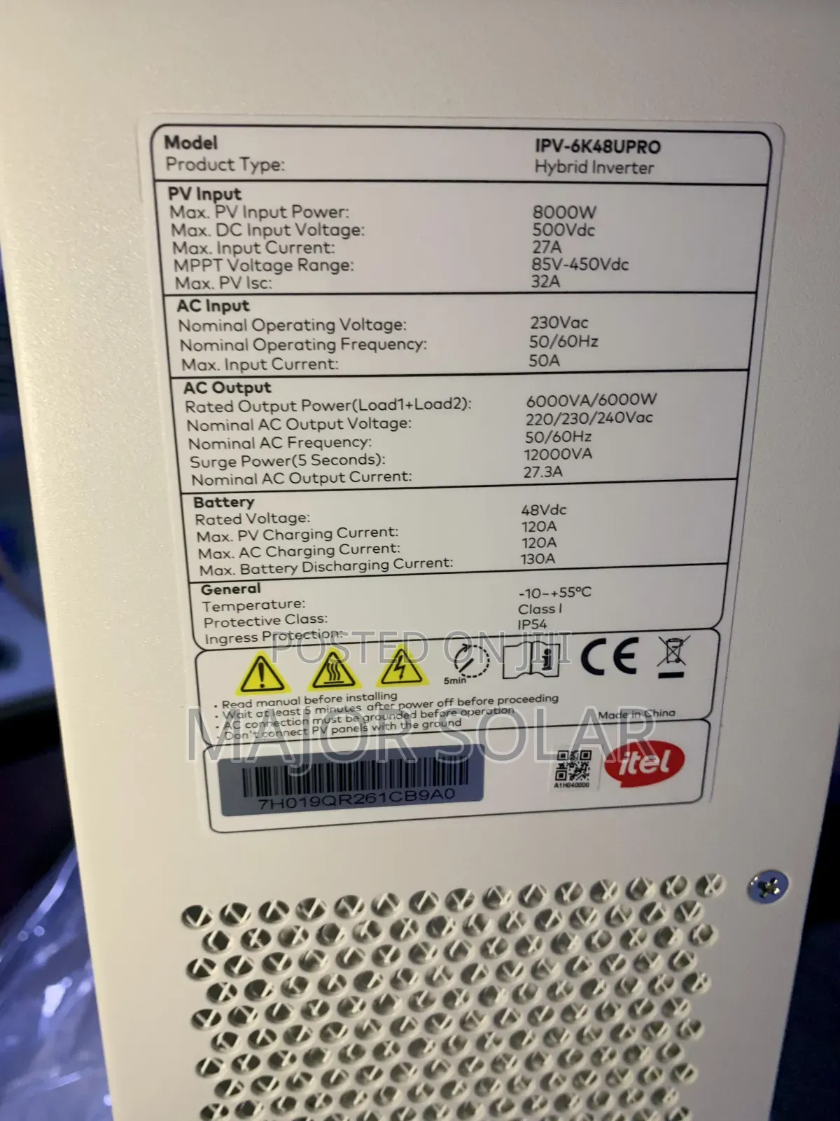 Itel 6kva Hybrid Inverter