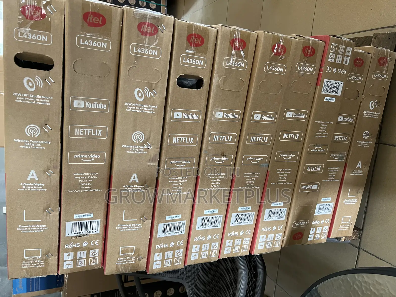 Itel 43 Inches Qled Smart Tv-L4360n