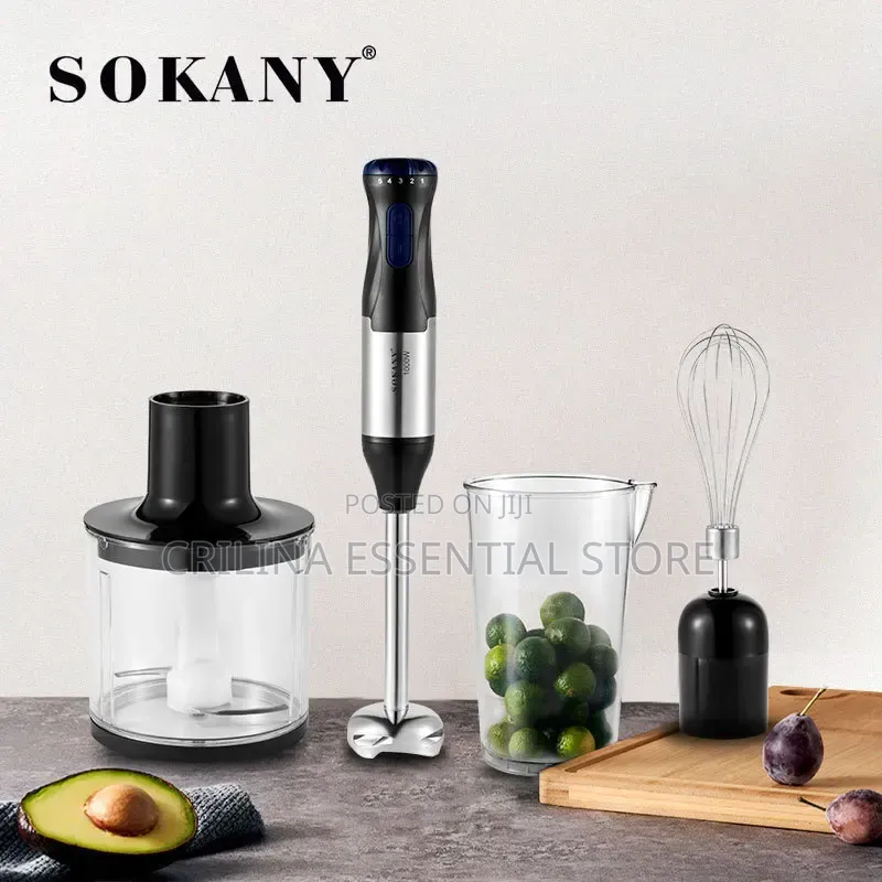 Sokany 4-in-1 Hand Blender With 1000w Power and Stainless Steel Shaft