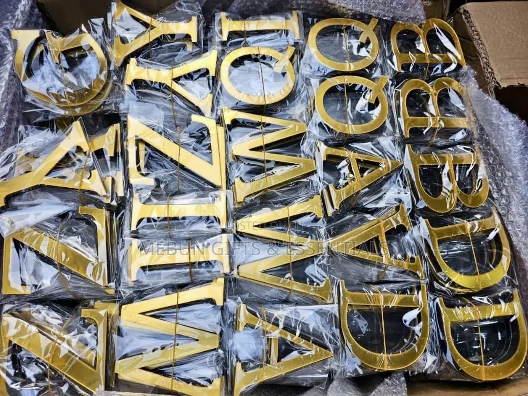 Gold Alphabet Sticker