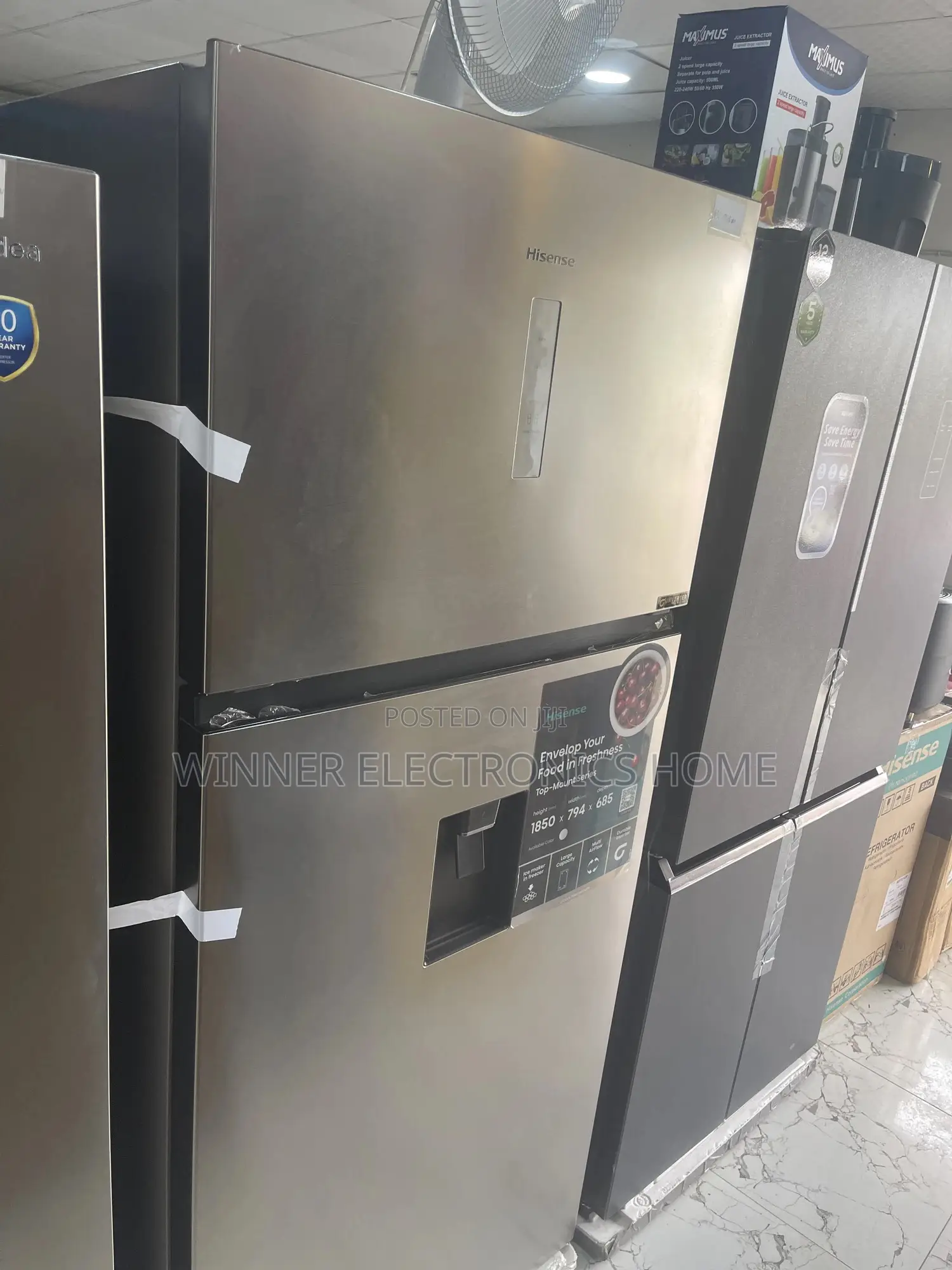 Hisense Double Door Refrigerator With Dispenser Ref565dri