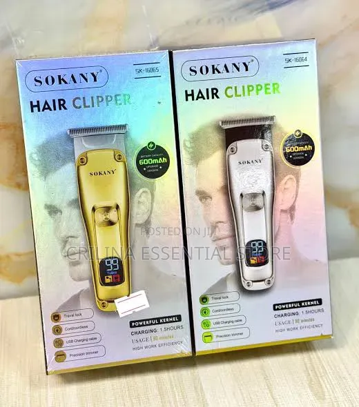 Sokany Professional Hair Clipper, Digital Led Display, 600mah Battery