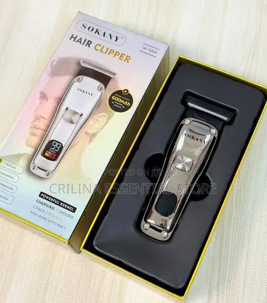 Sokany Professional Hair Clipper, Digital Led Display, 600mah Battery