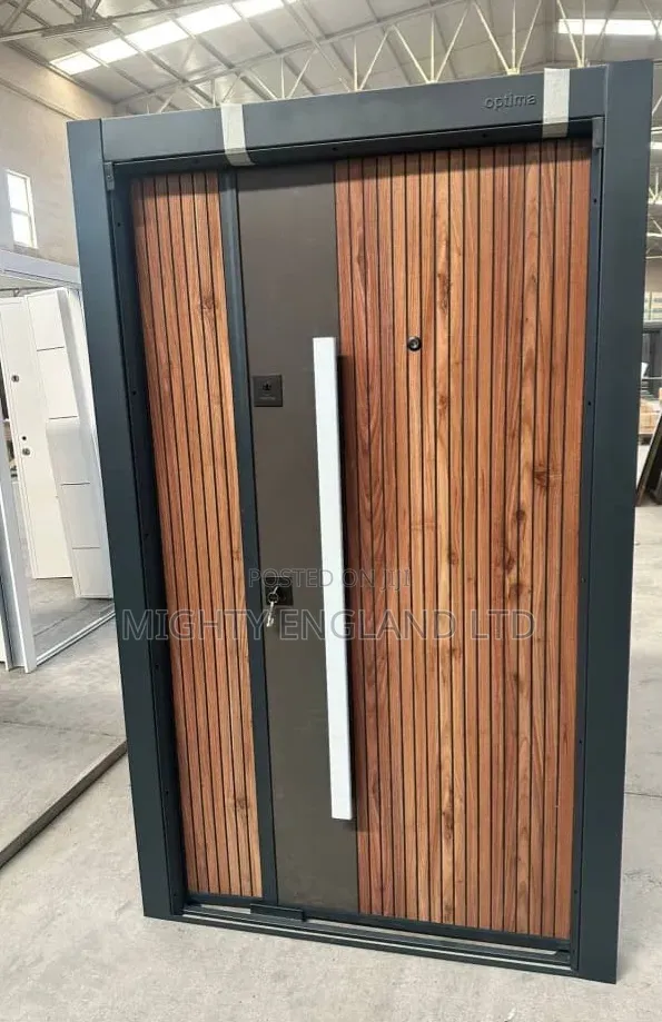 4ft Turkish Luxury Entrance Door With a Vertical Wood Panel Design