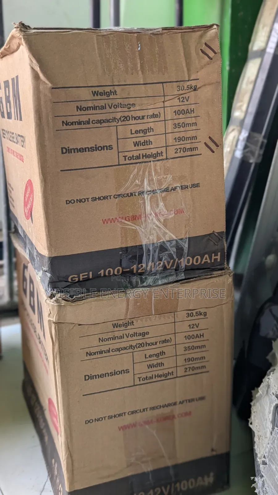 GBM 100ah 12v Deep Cycle Gel Battery