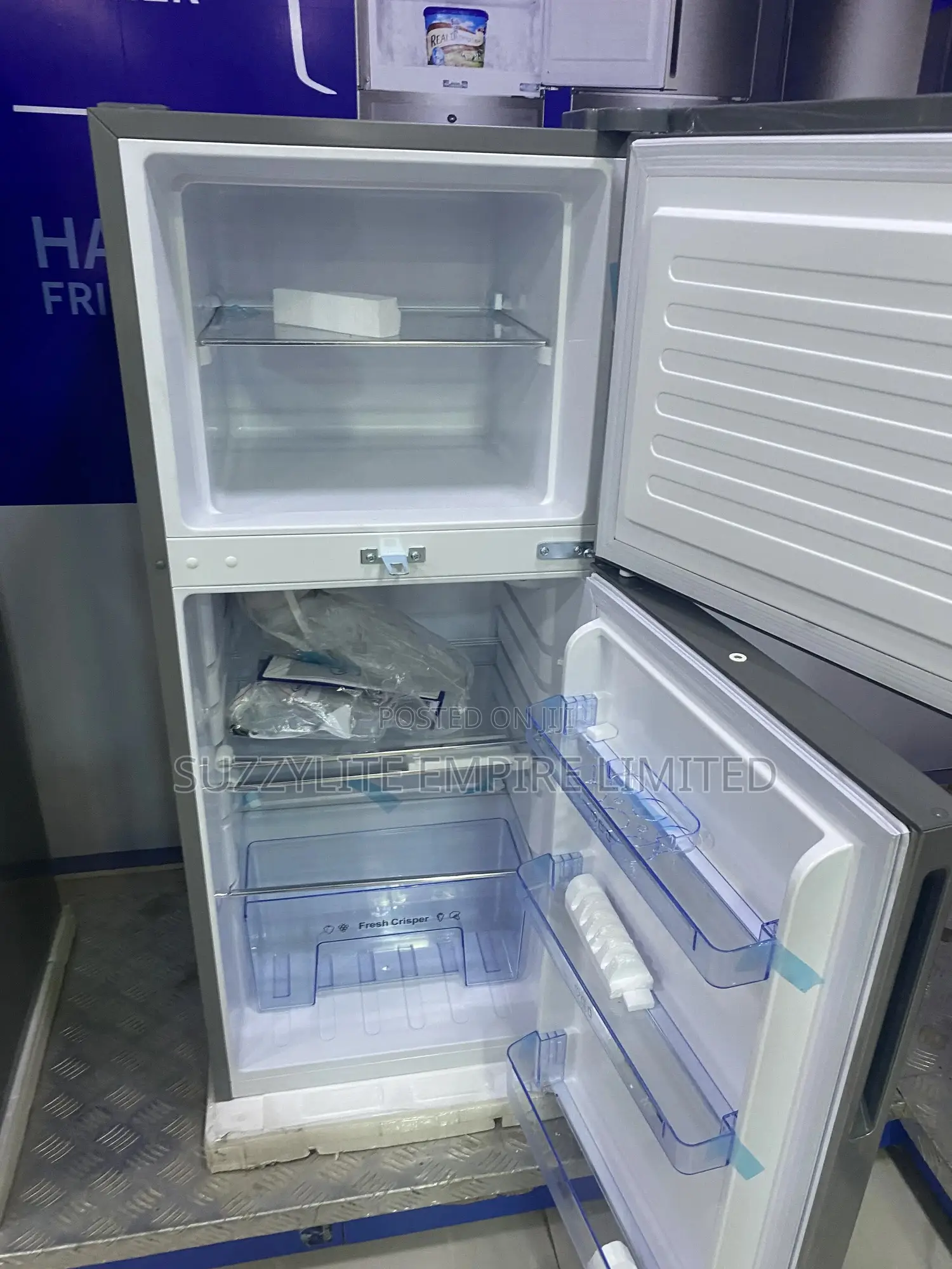 Haier Thermocool Double Door Refrigerator Model:Hrf-185blux