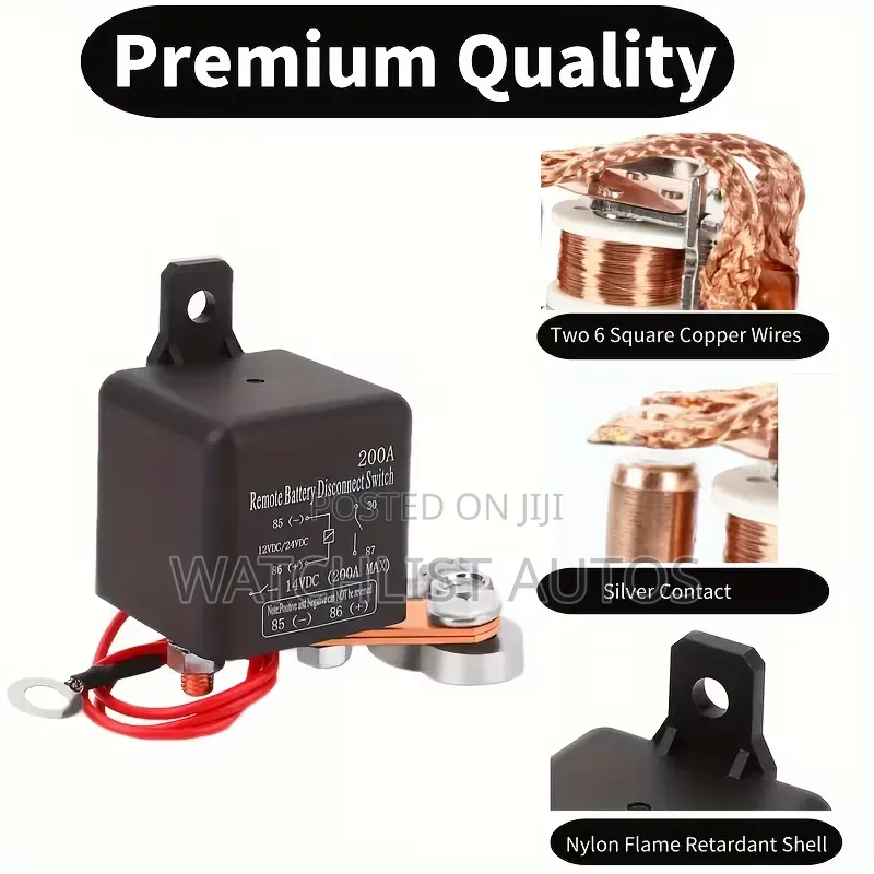 200a Dc12v Remote Battery Disconnect for Switch - Anti-Theft