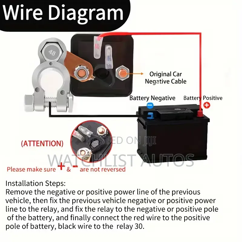 200a Dc12v Remote Battery Disconnect for Switch - Anti-Theft