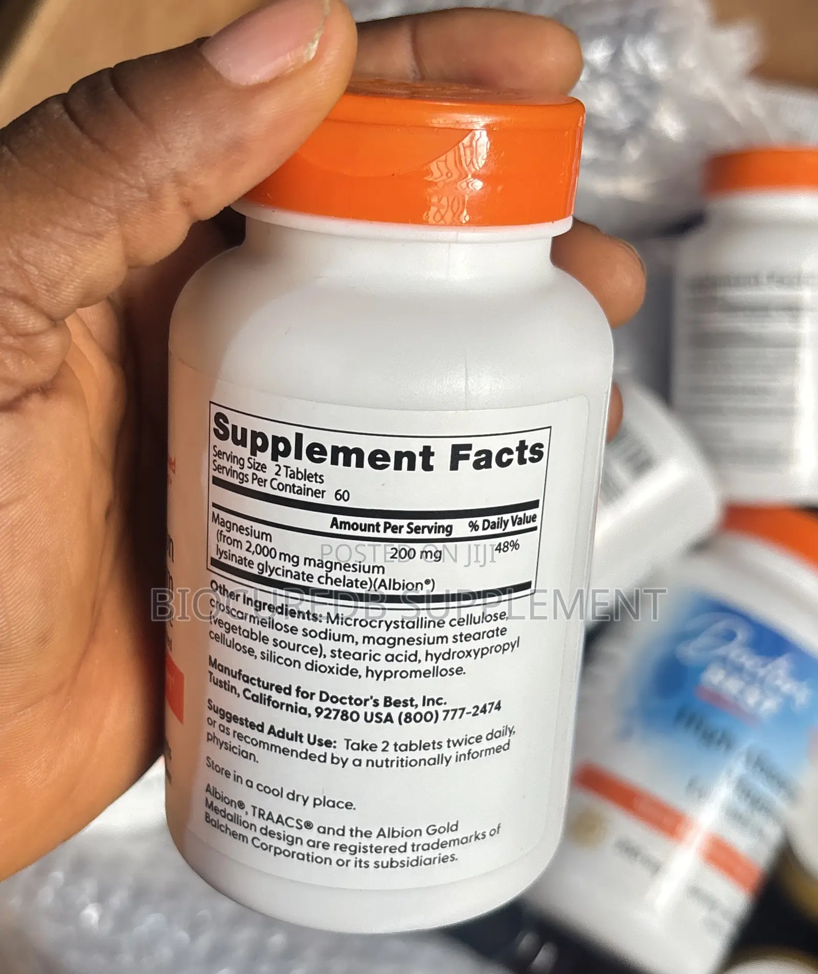 Doctor’S Besr Magnesium Lysinate Glysinate 200mg 120tablets