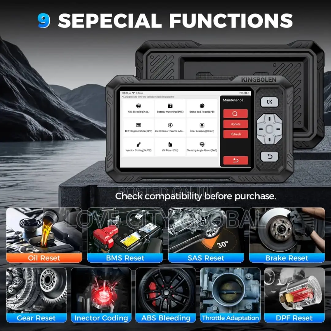 Kingbolen S608 Obd Car Scanner 4system Bidirectional 9+Reset Lifetime