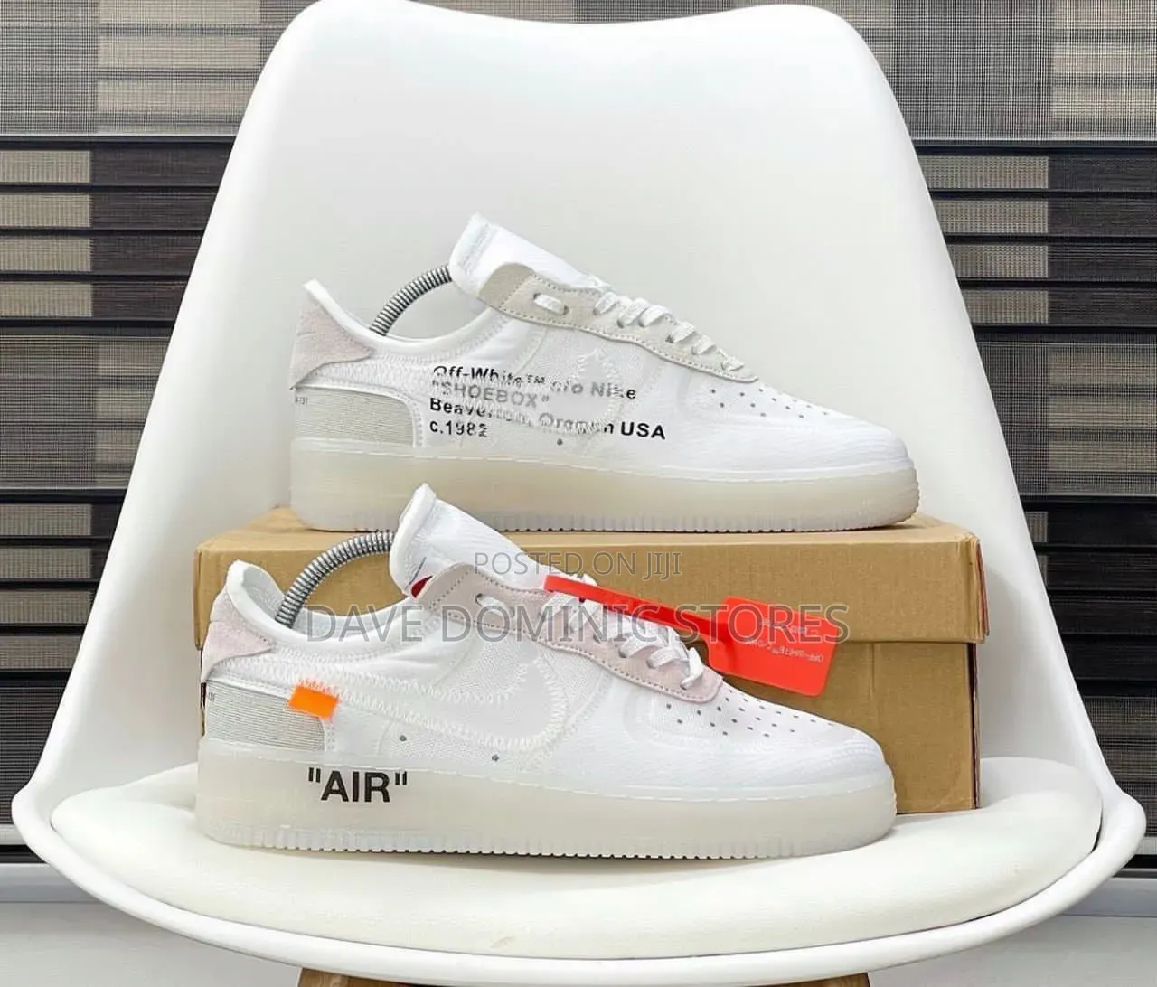Virgil Abloh Off White X Nike Airforce 1 Sneaker Available in 2 Colors