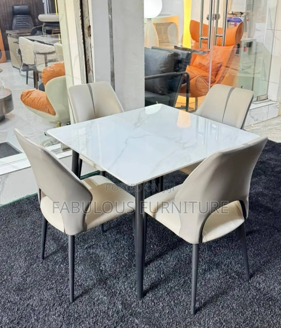 4 Seaters Dining Set (Marble Top)