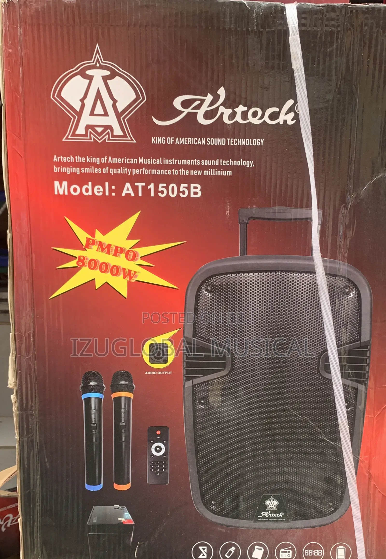 Alteck 15”Inches Big Battery Rechargeable Public Address System