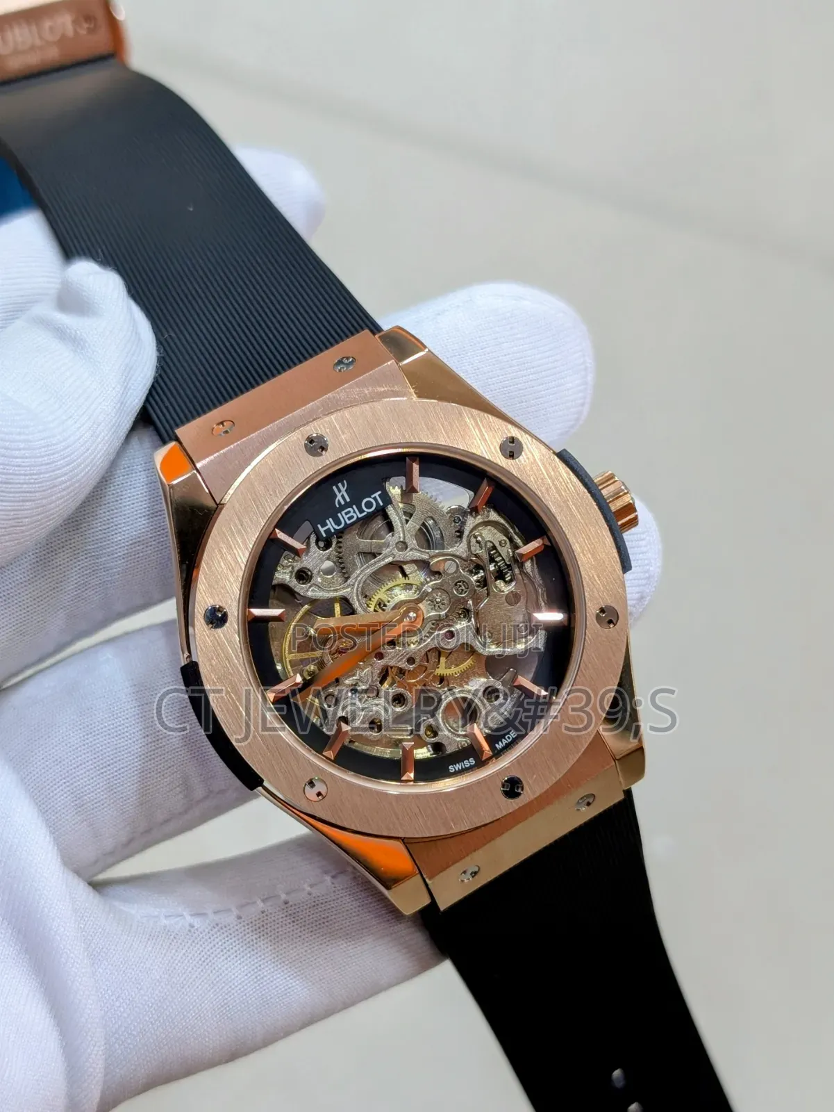 Original Hublot Classic Fusion Skeleton Watch With a Titanium Case.