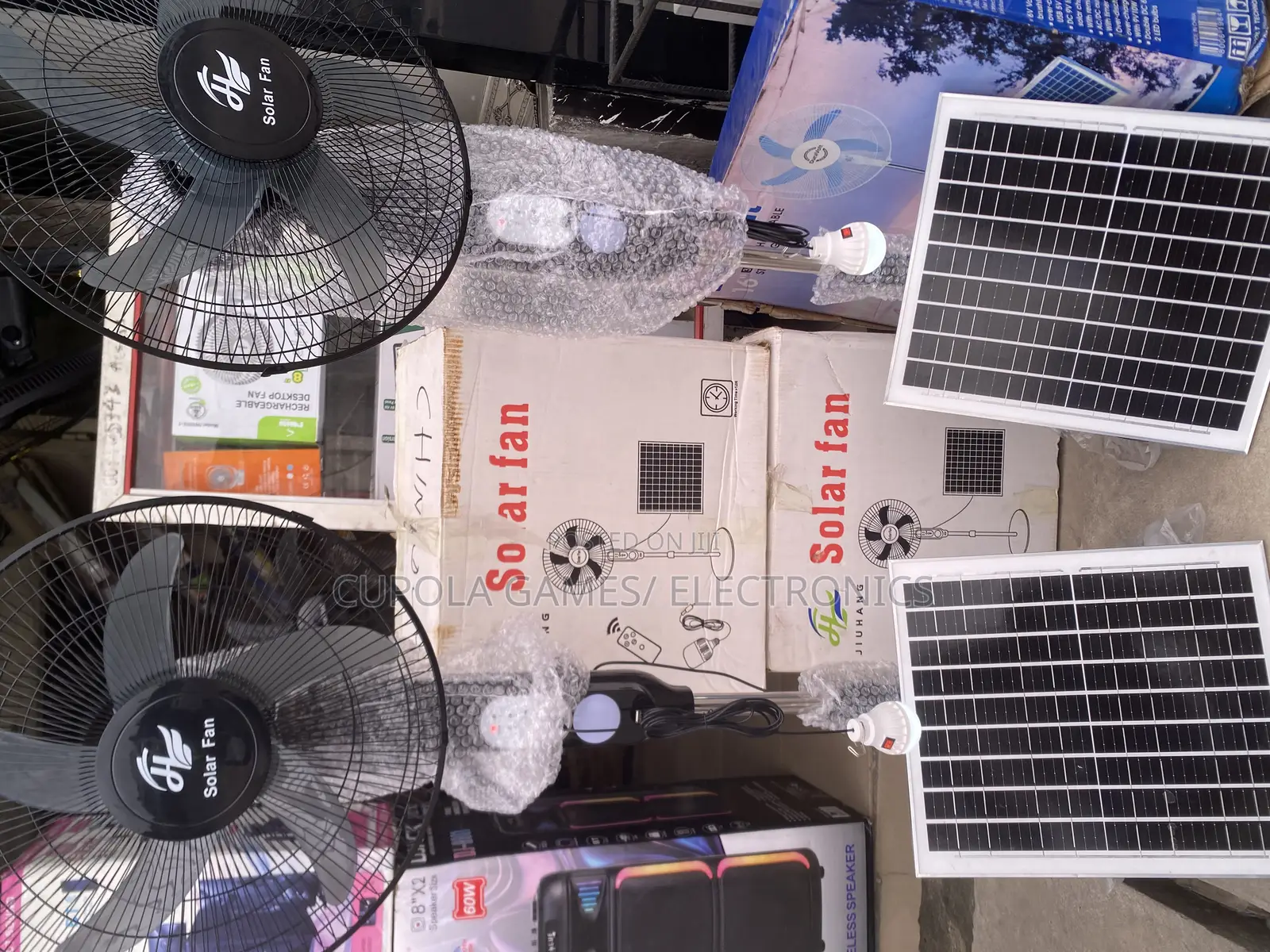 Jh-198f 18 Inches Rechargeable Solar Fan