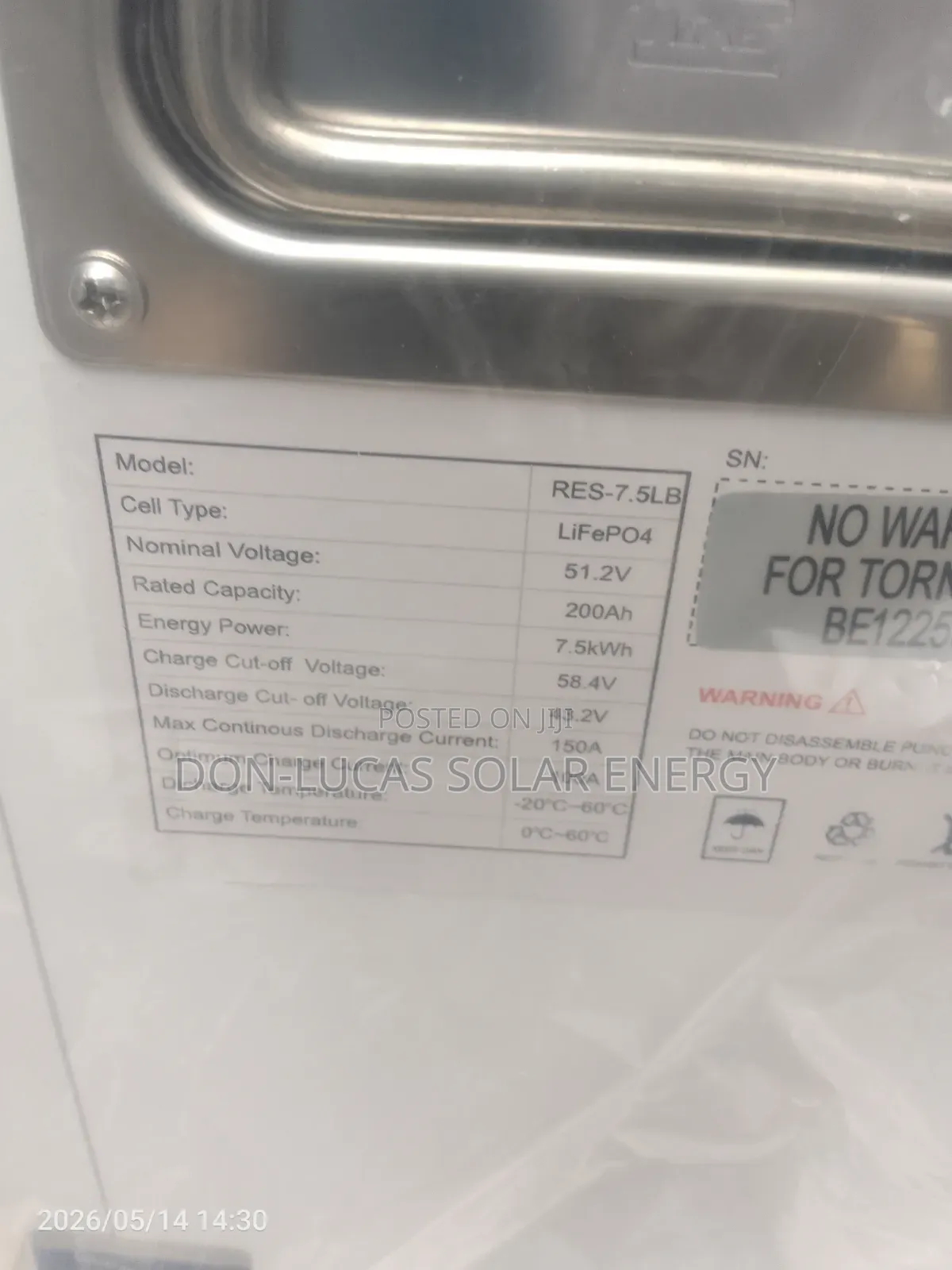 Hype 7.5kwh 48v Lithium Ion Battery