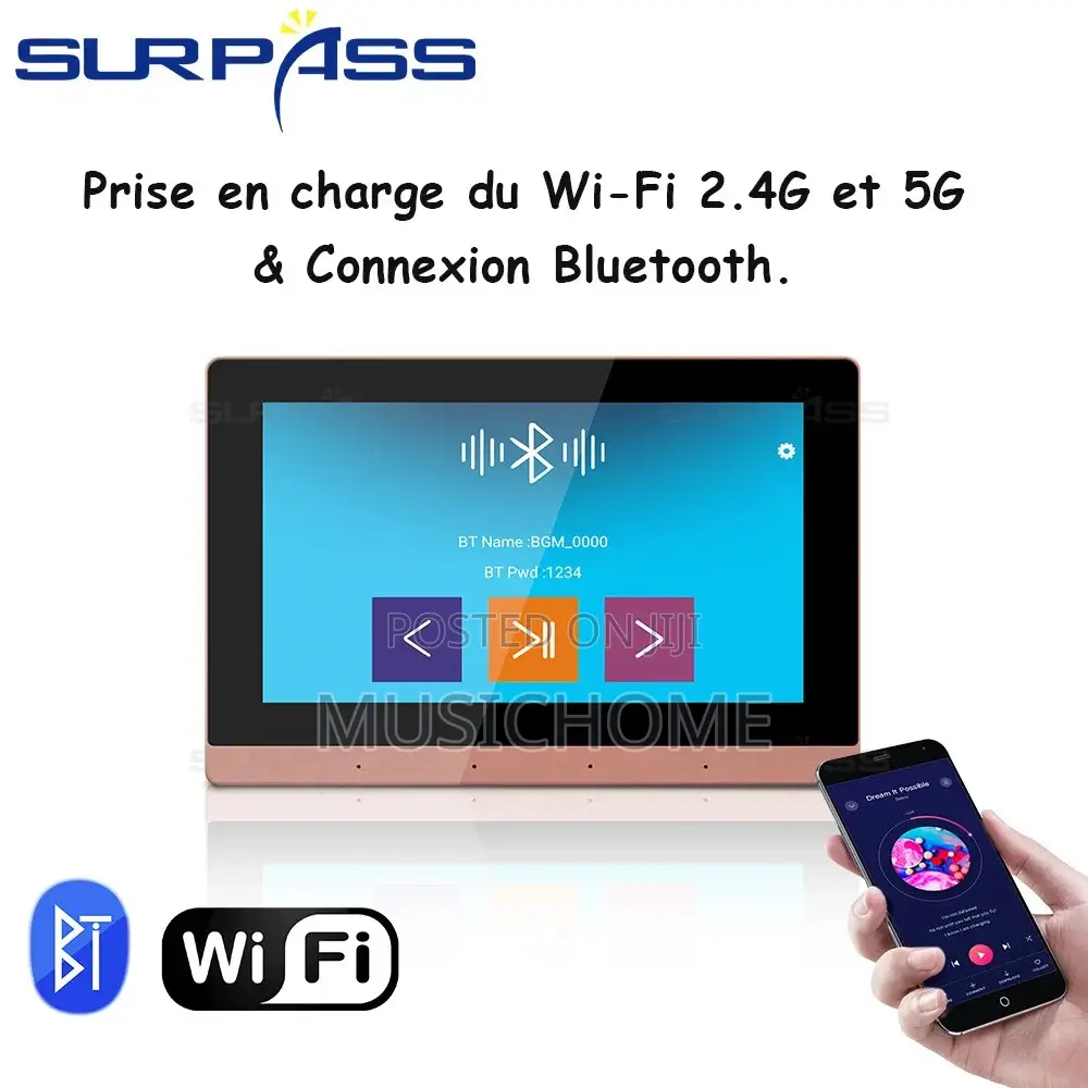 7inch Wifi in Wall Amplifier Touch Screen Android Amplifier Audio Amp