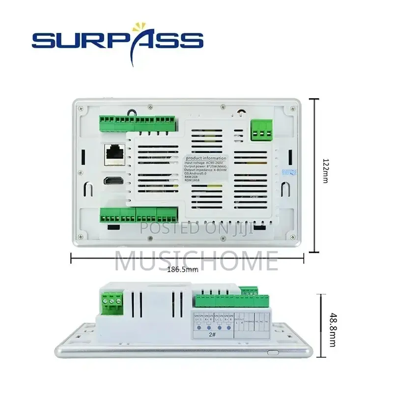 7inch Wifi in Wall Amplifier Touch Screen Android Amplifier Audio Amp