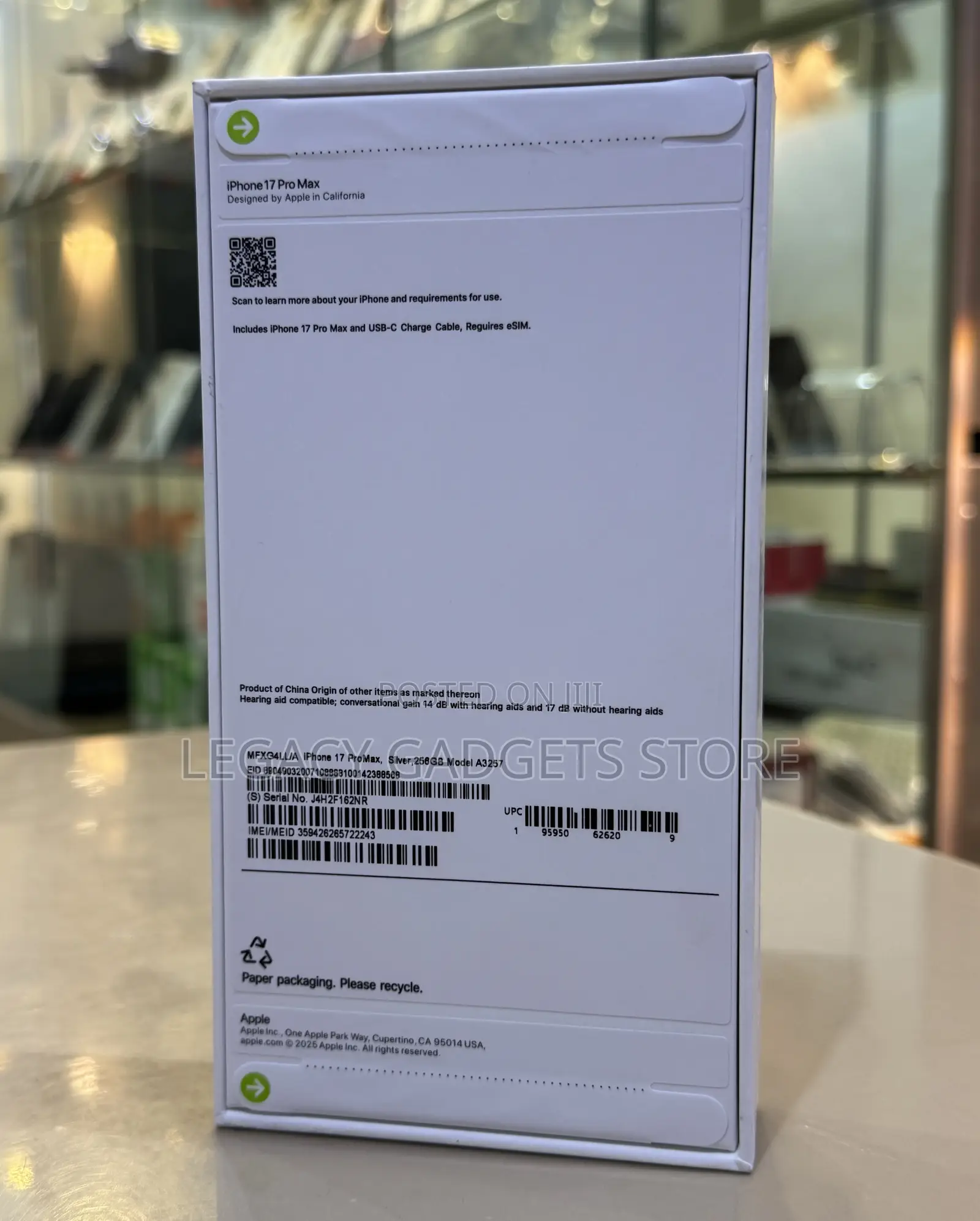 New Apple iPhone 17 Pro Max 256 GB Silver