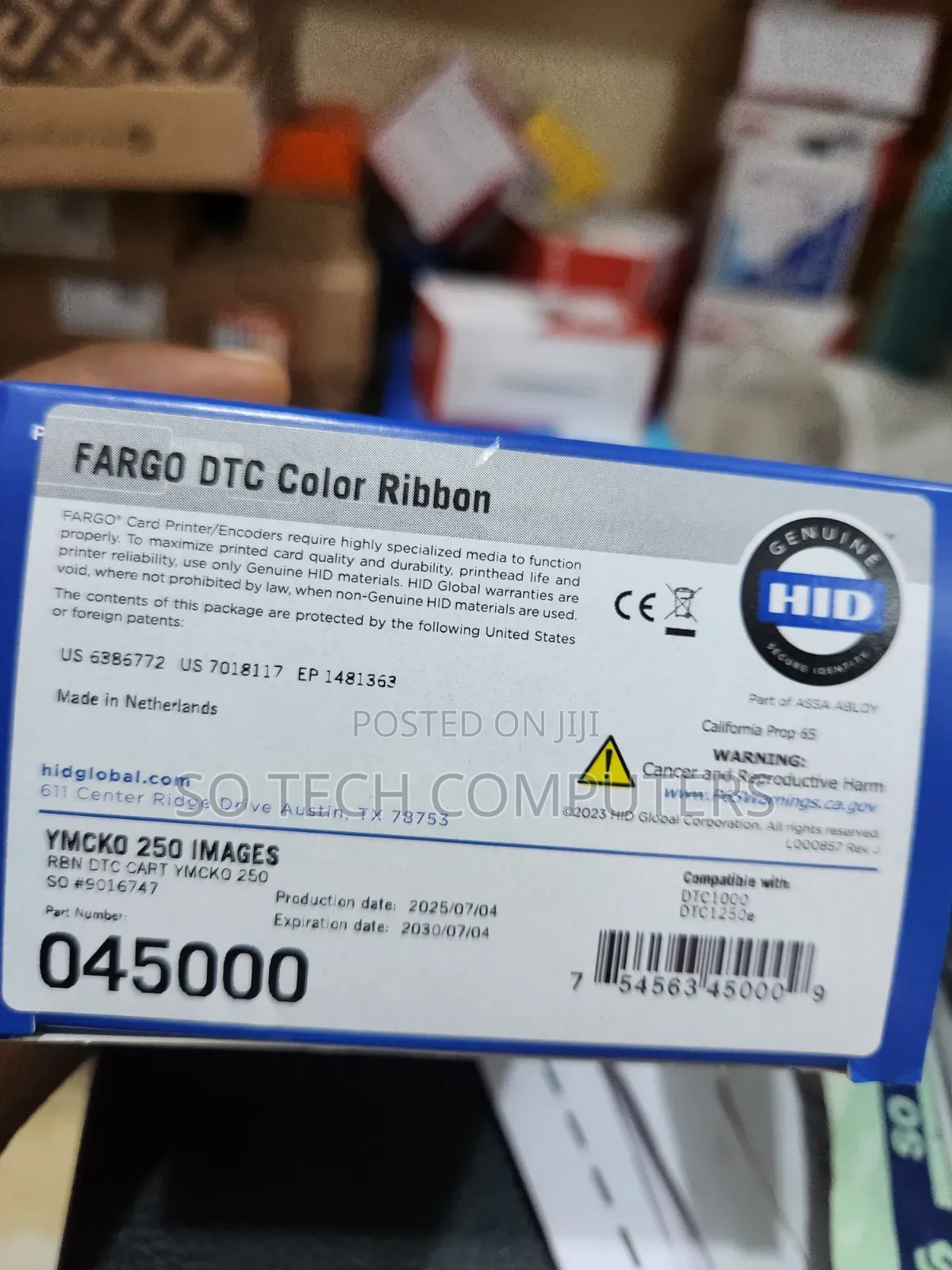 Fargo Hid DTC Color Ribbon 045000 Dtc1000 Dtc1250e