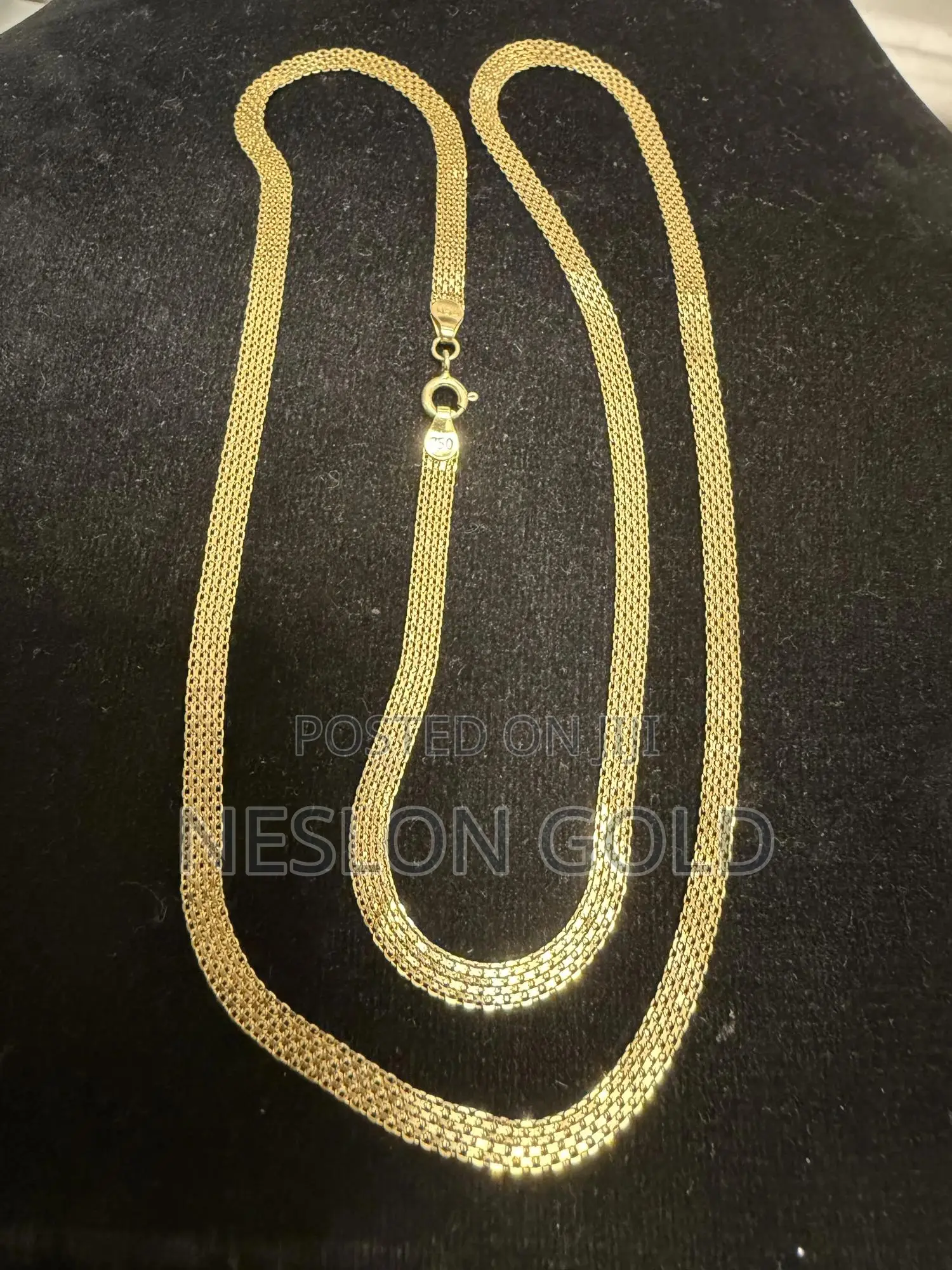 Pure 18karat Solid Gold Necklace Carpet Design