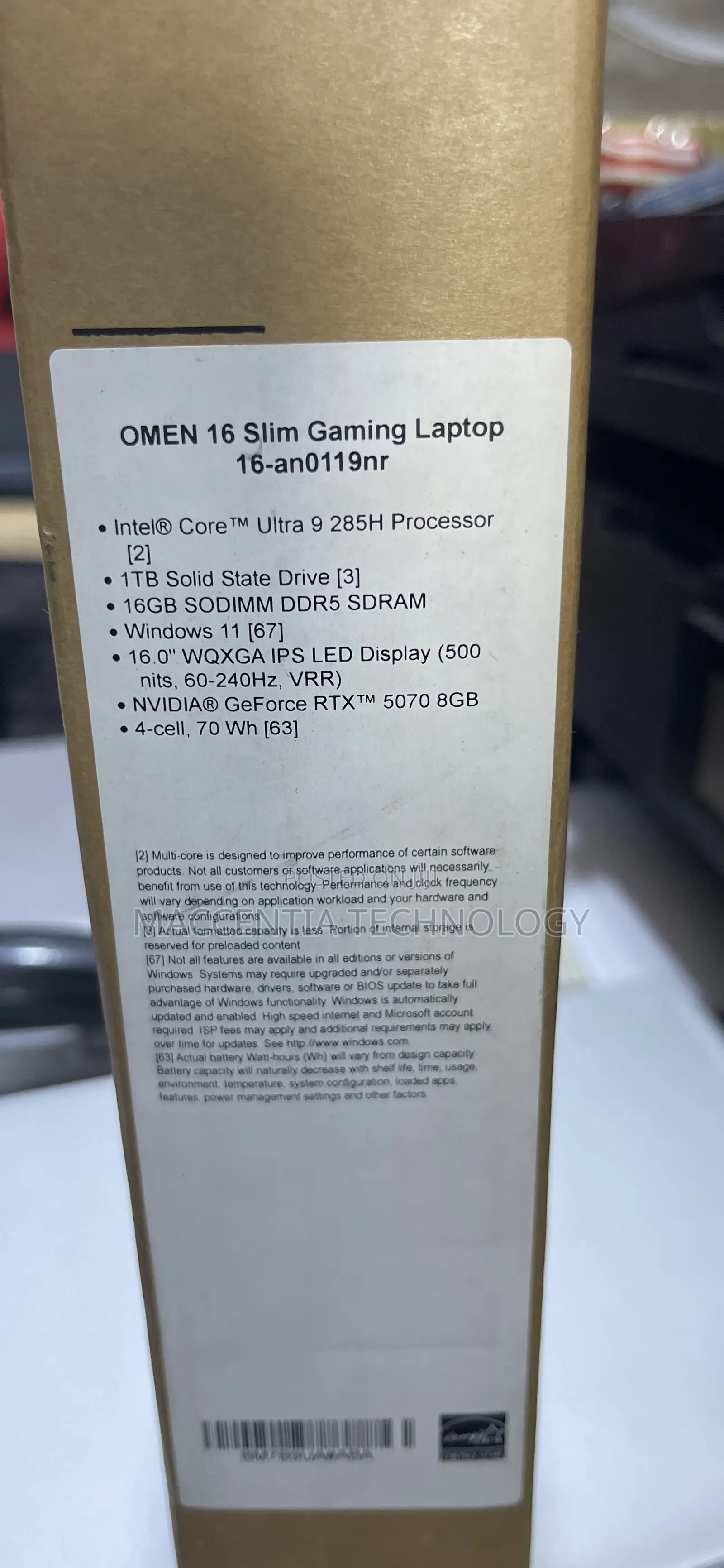 New Laptop HP Omen 16 16GB Intel Core Ultra 9 SSD 1T