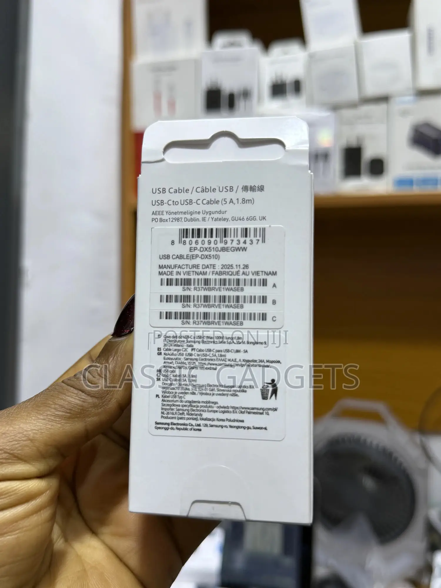 Samsung Usb -C to Usb-C 5a 1.8m Fast Charging Cable