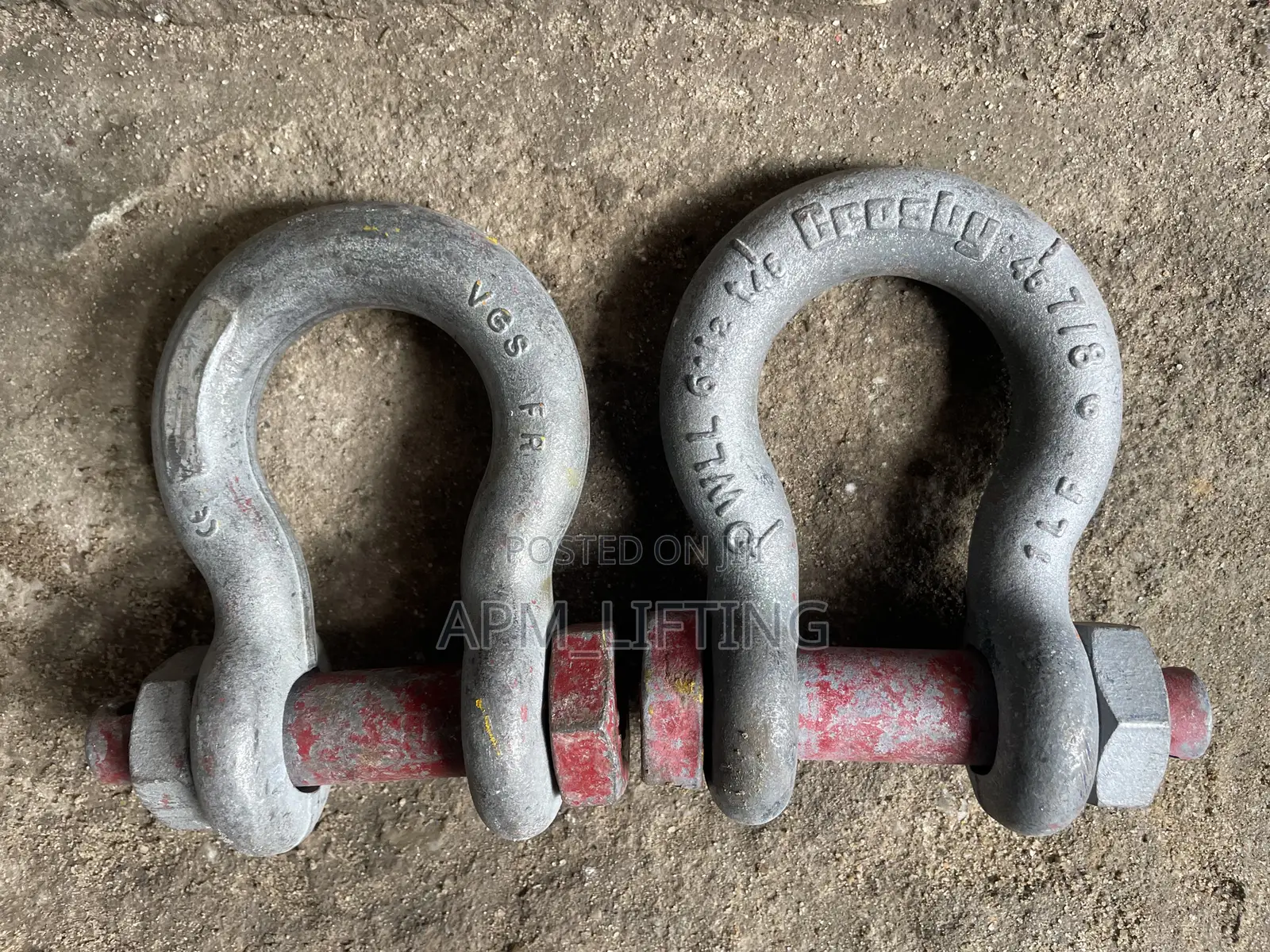 6.5ton Crosby Shackles C/W Bolt Nuts