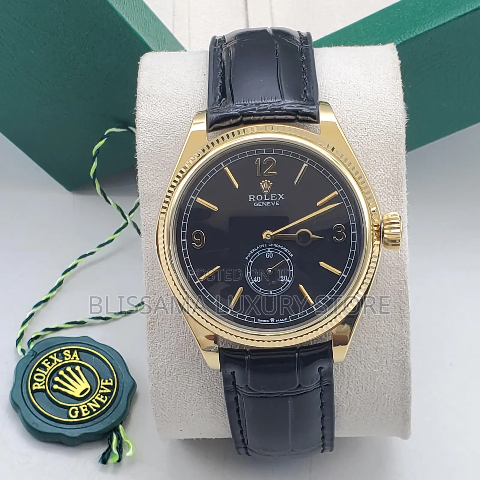 New Rolex Luxury Men Leather Wristwatch–Stylish,Durable Classy Design