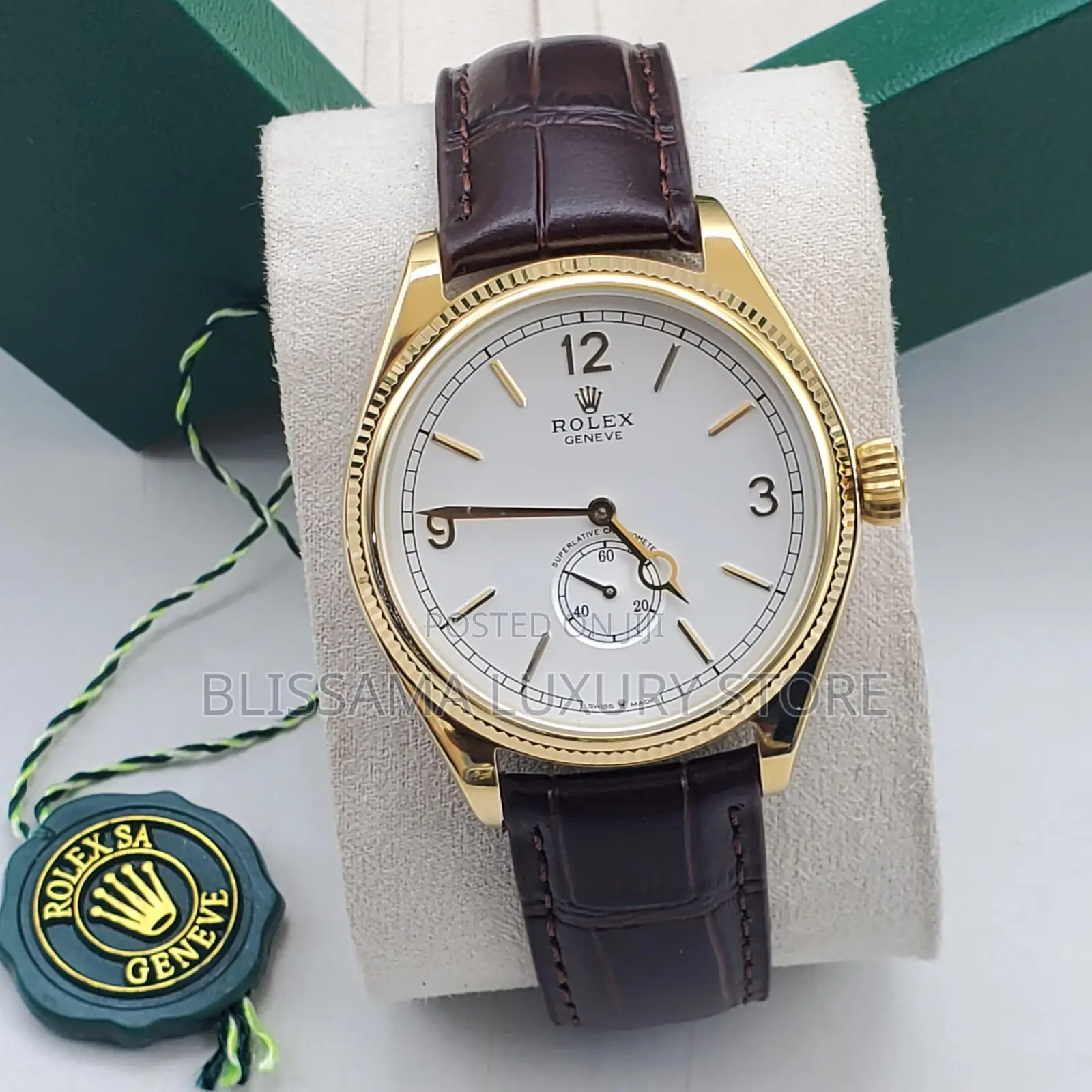 New Rolex Luxury Men Leather Wristwatch–Stylish,Durable Classy Design