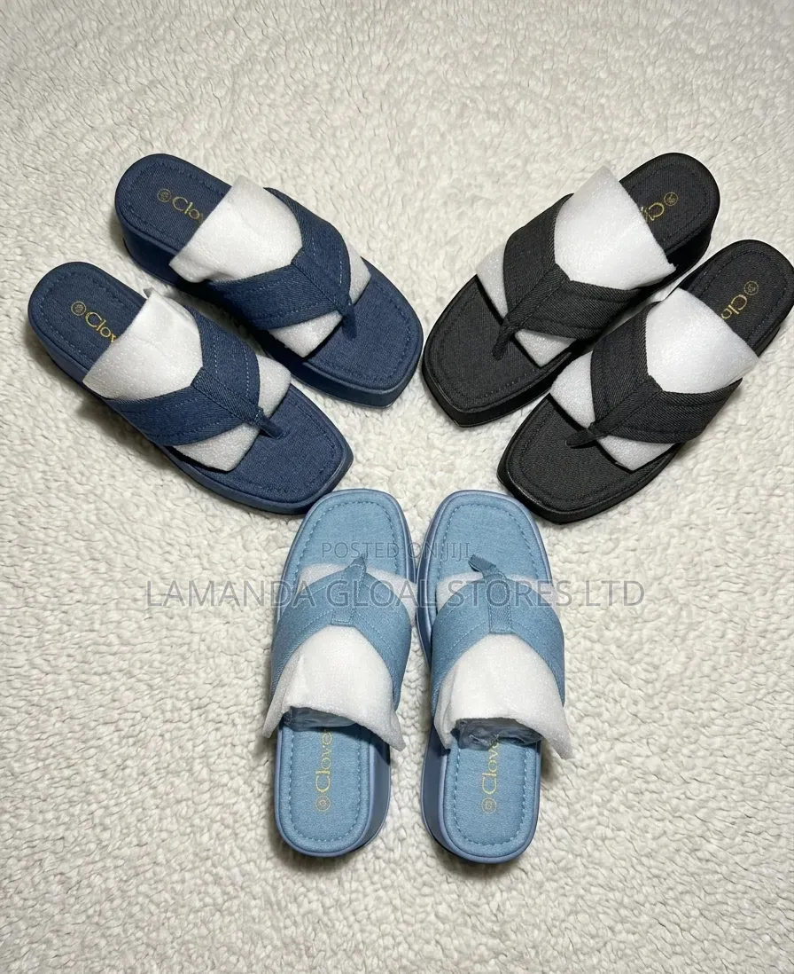 Premium "Clove" Platform Wedge Thong Sandals