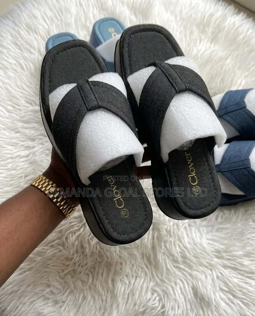 Premium "Clove" Platform Wedge Thong Sandals