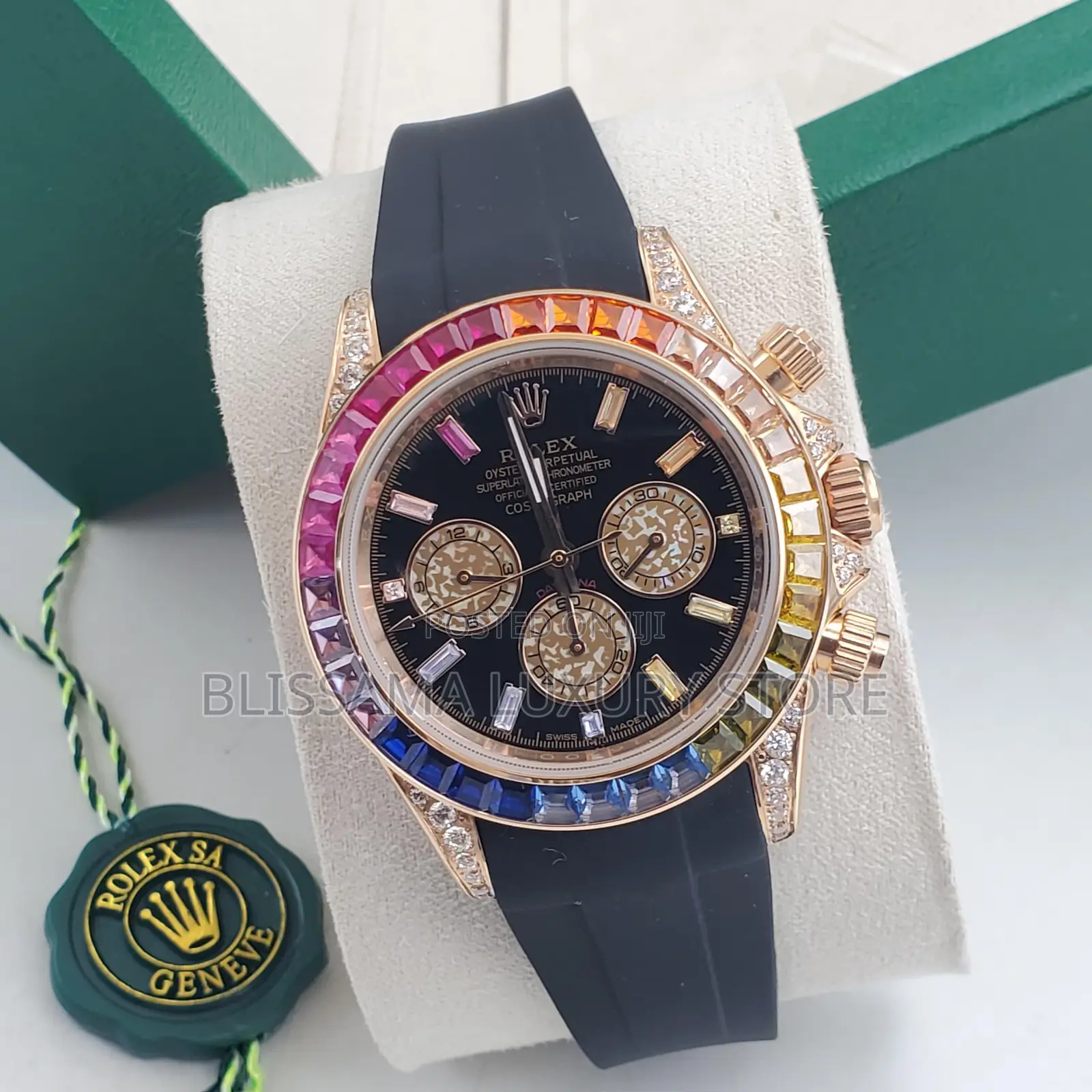 Rolex Luxury Men Rubber Wristwatch – Stylish, Durable Classy Design