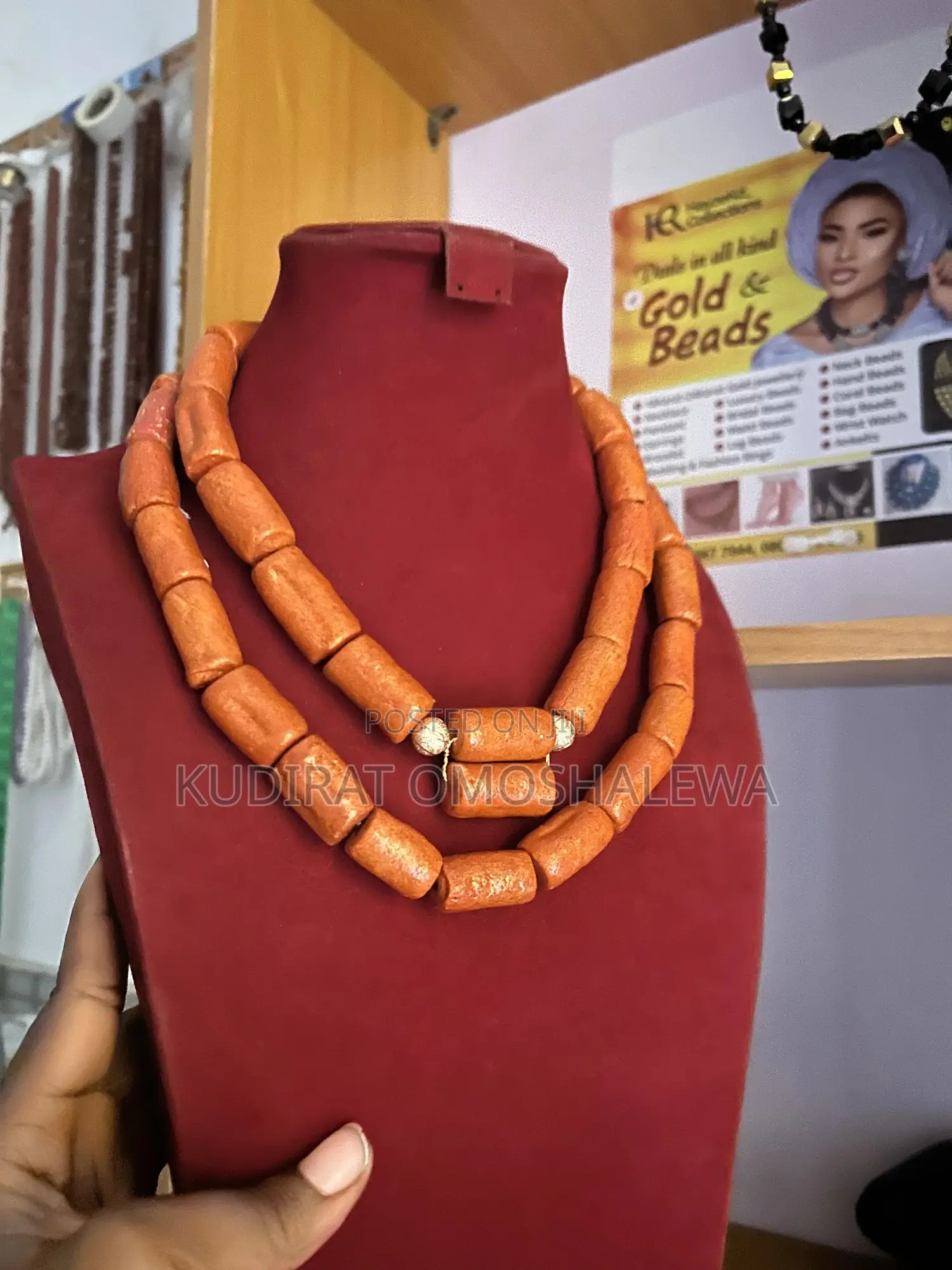 Female Necklace Stick Coral